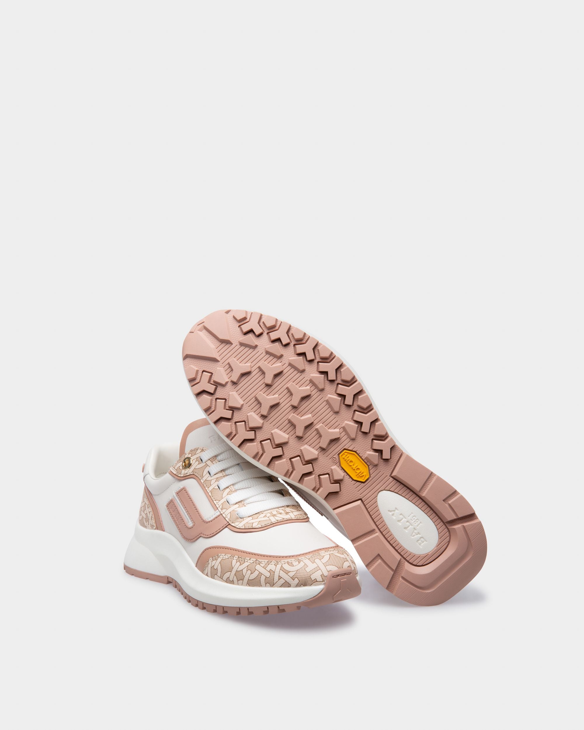 Demmy Sneaker Aus Leder Und Tpu In Pastellrosa Und Weiss - Damen - Bally - 06