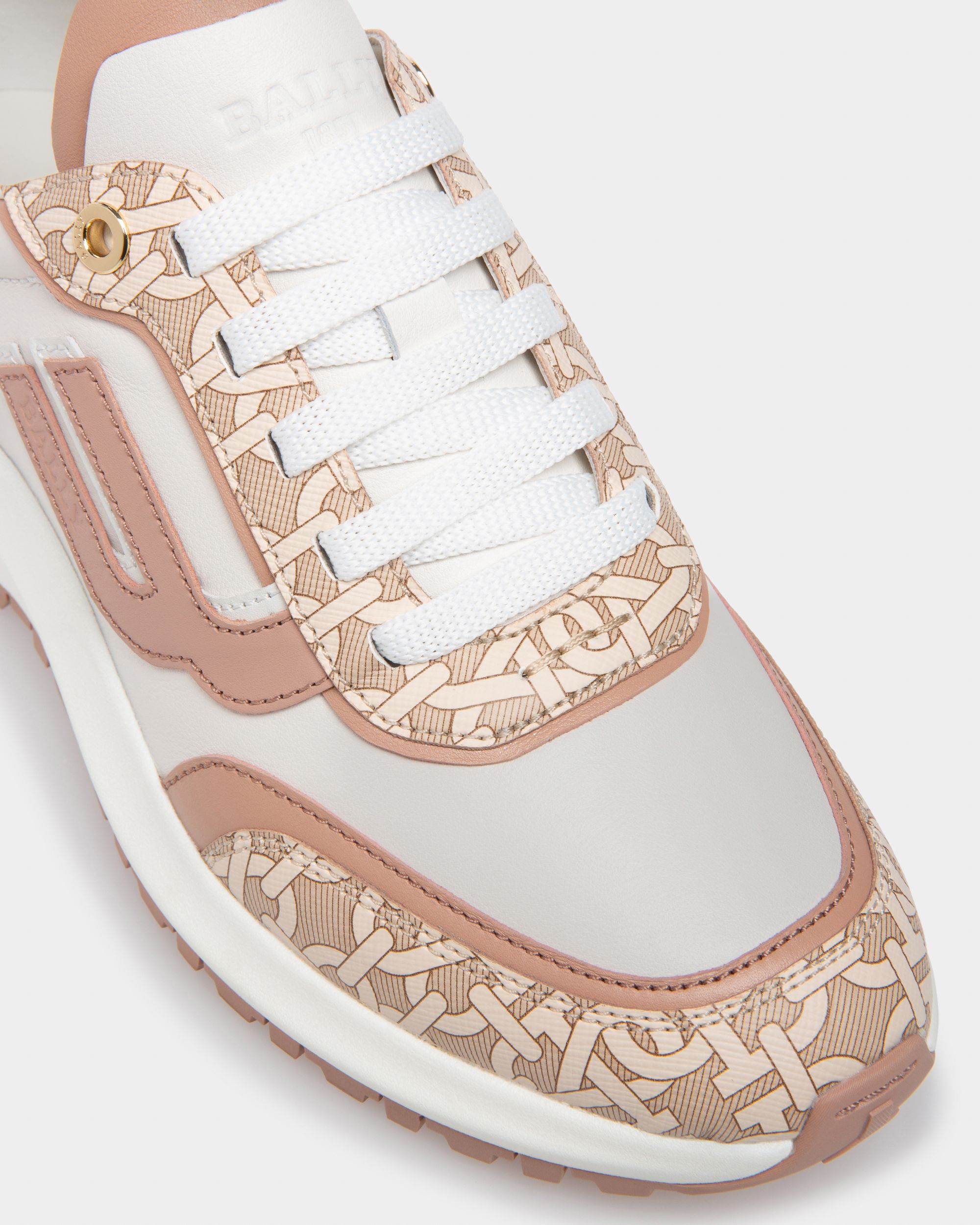 Demmy Sneaker Aus Leder Und Tpu In Pastellrosa Und Weiss - Damen - Bally - 07