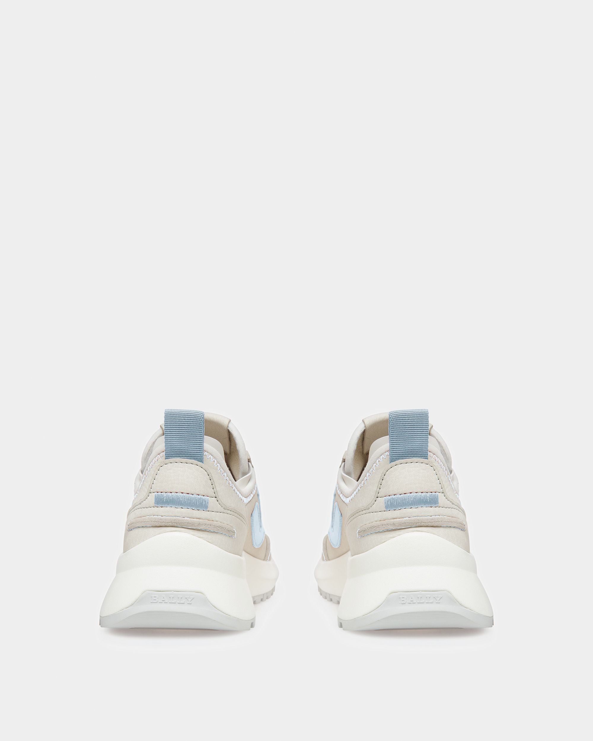 Darys Sneakers Aus Leder In Staubweiß Und Hellblau - Damen - Bally - 02