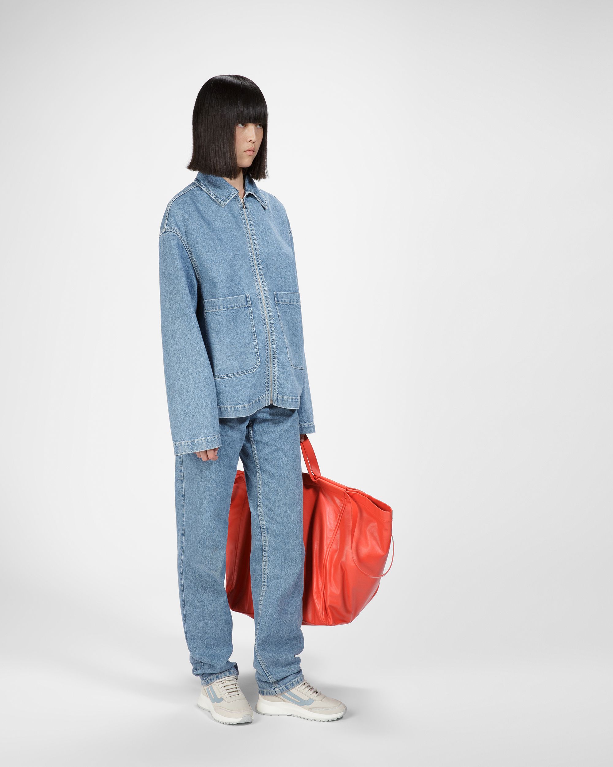 Darys Sneakers Aus Leder In Staubweiß Und Hellblau - Damen - Bally - 07
