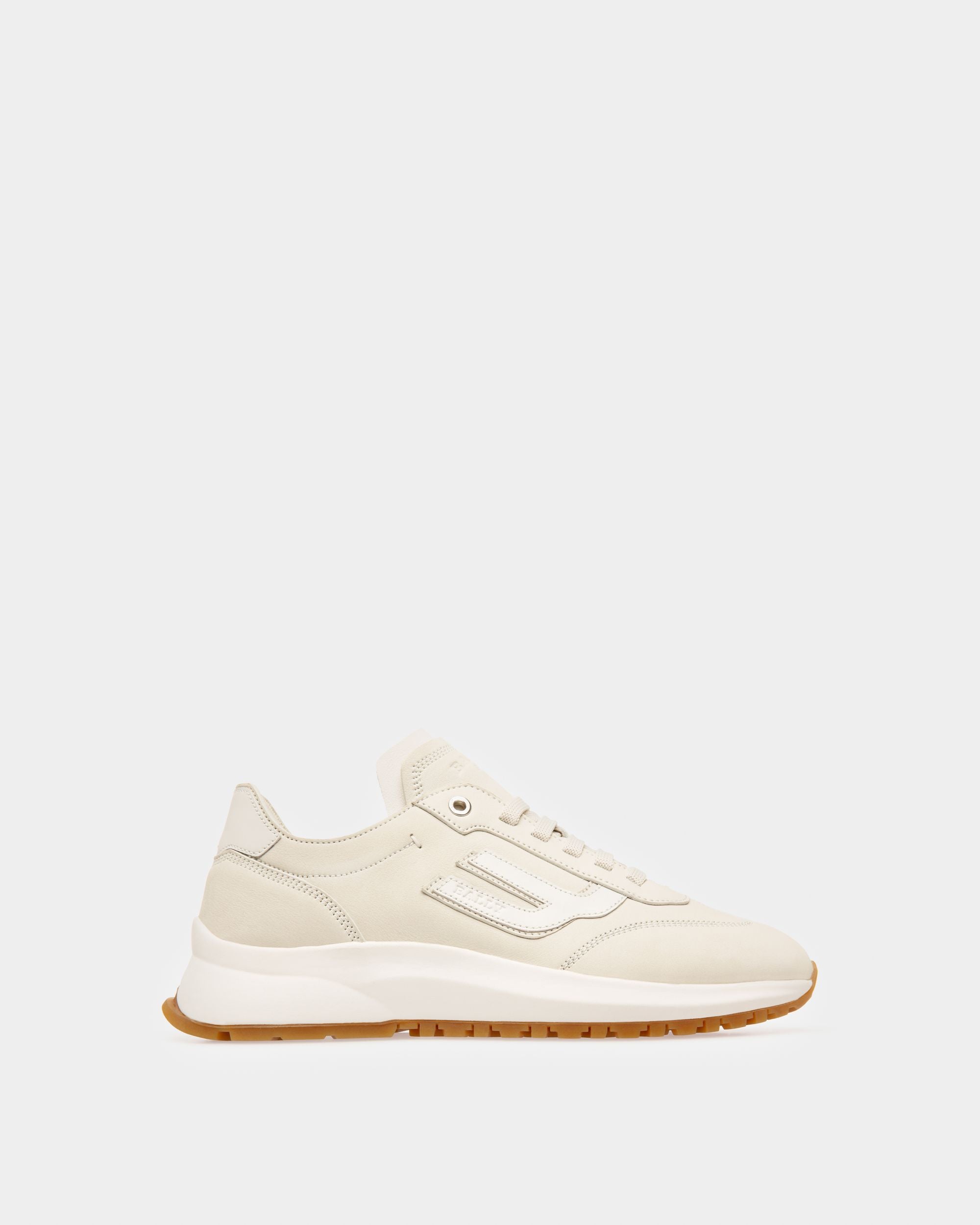 Demyl Sneaker Aus Staubweissem Und Weissem Leder - Damen - Bally - 01