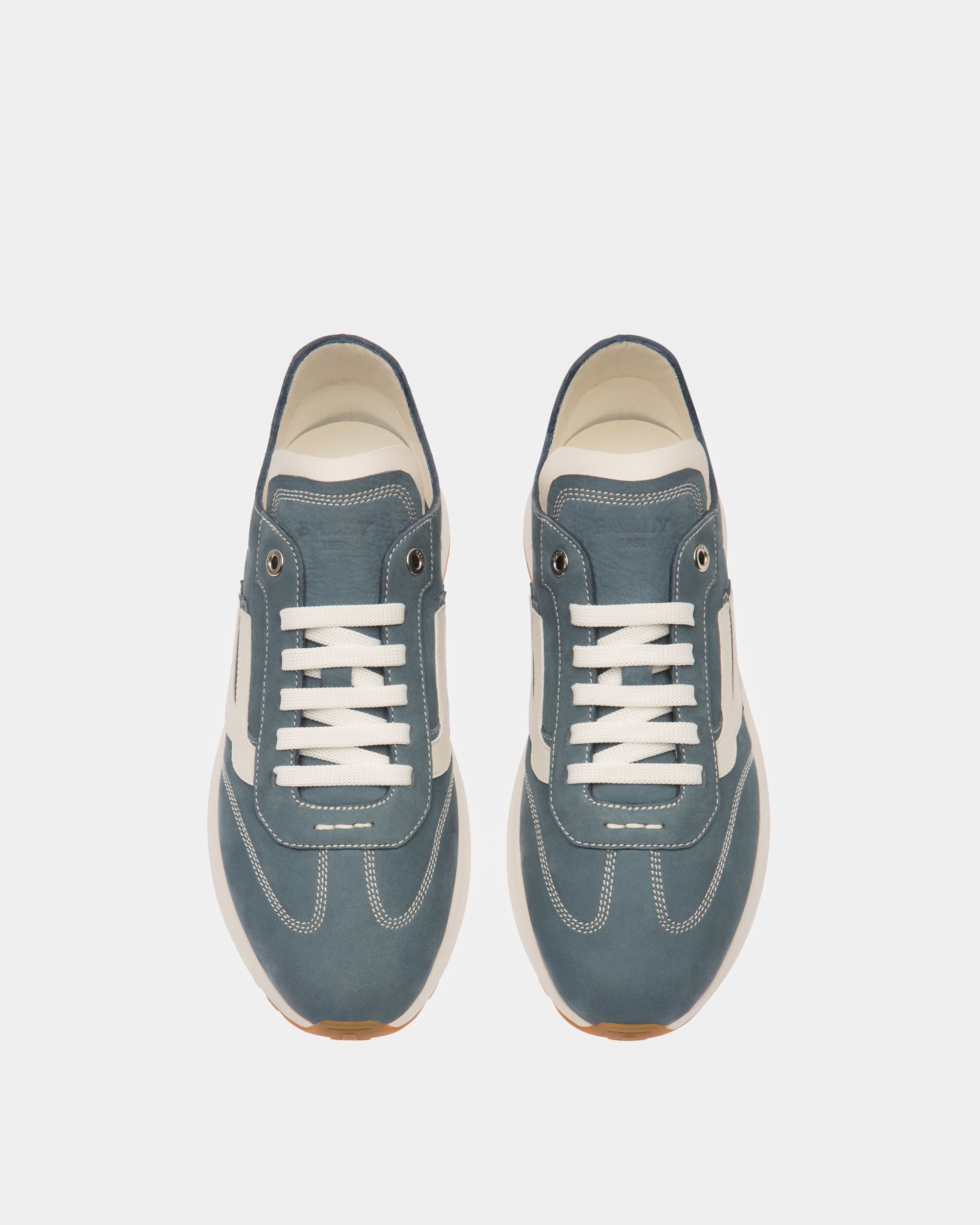 Demyl Sneaker Aus Blauem Und Weissem Leder - Damen - Bally - 02