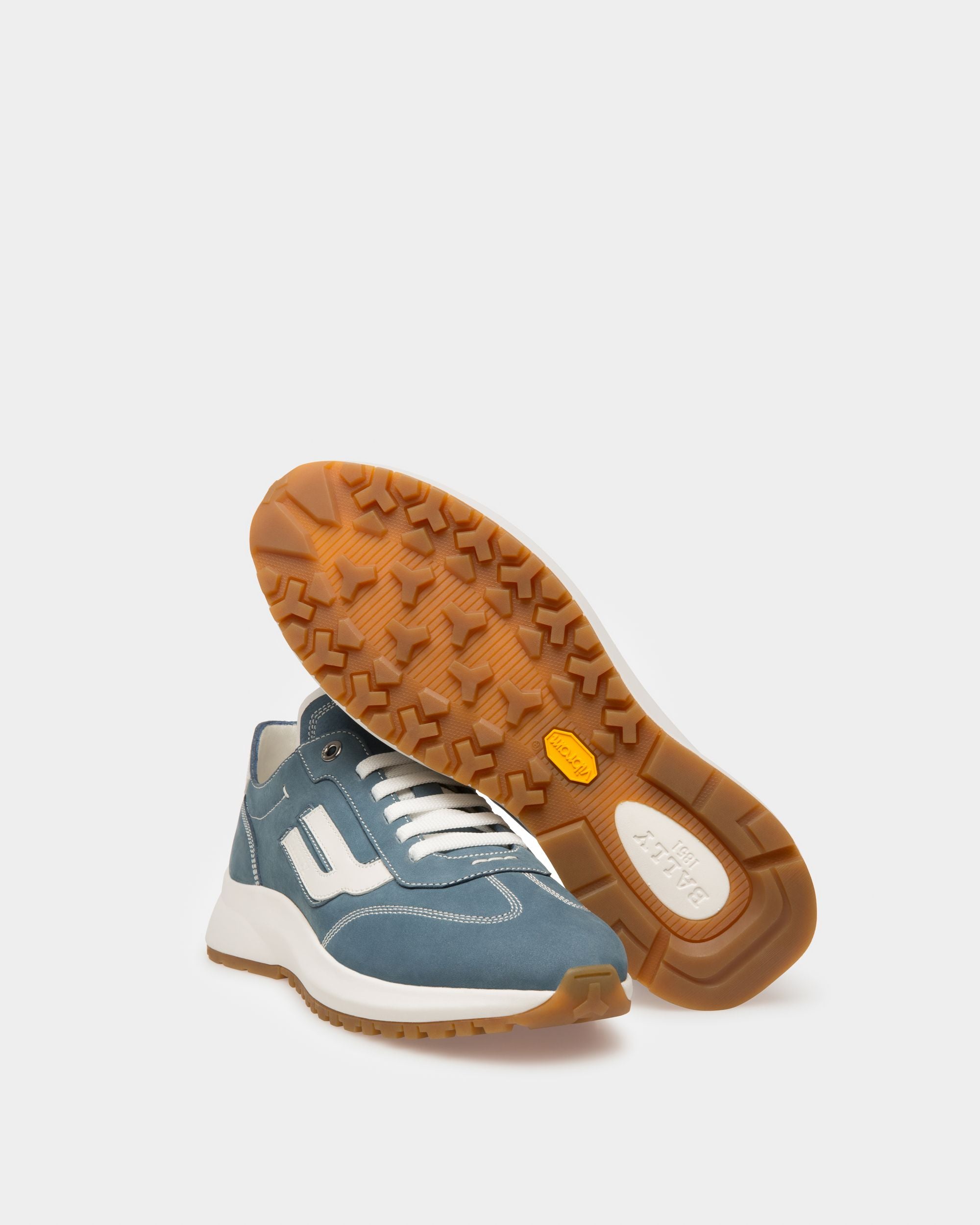 Demyl Sneaker Aus Blauem Und Weissem Leder - Damen - Bally - 05