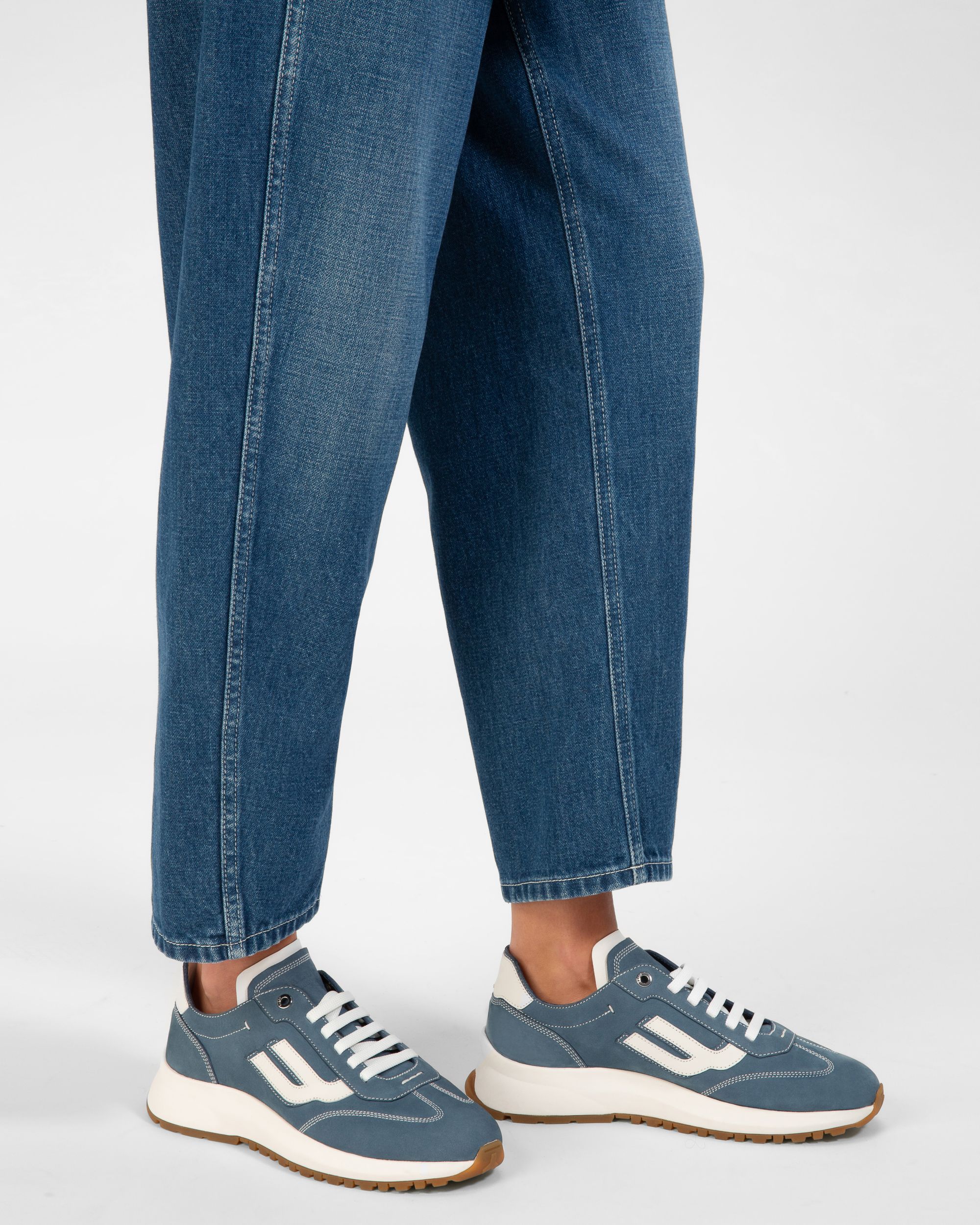 Demyl Sneaker Aus Blauem Und Weissem Leder - Damen - Bally - 07
