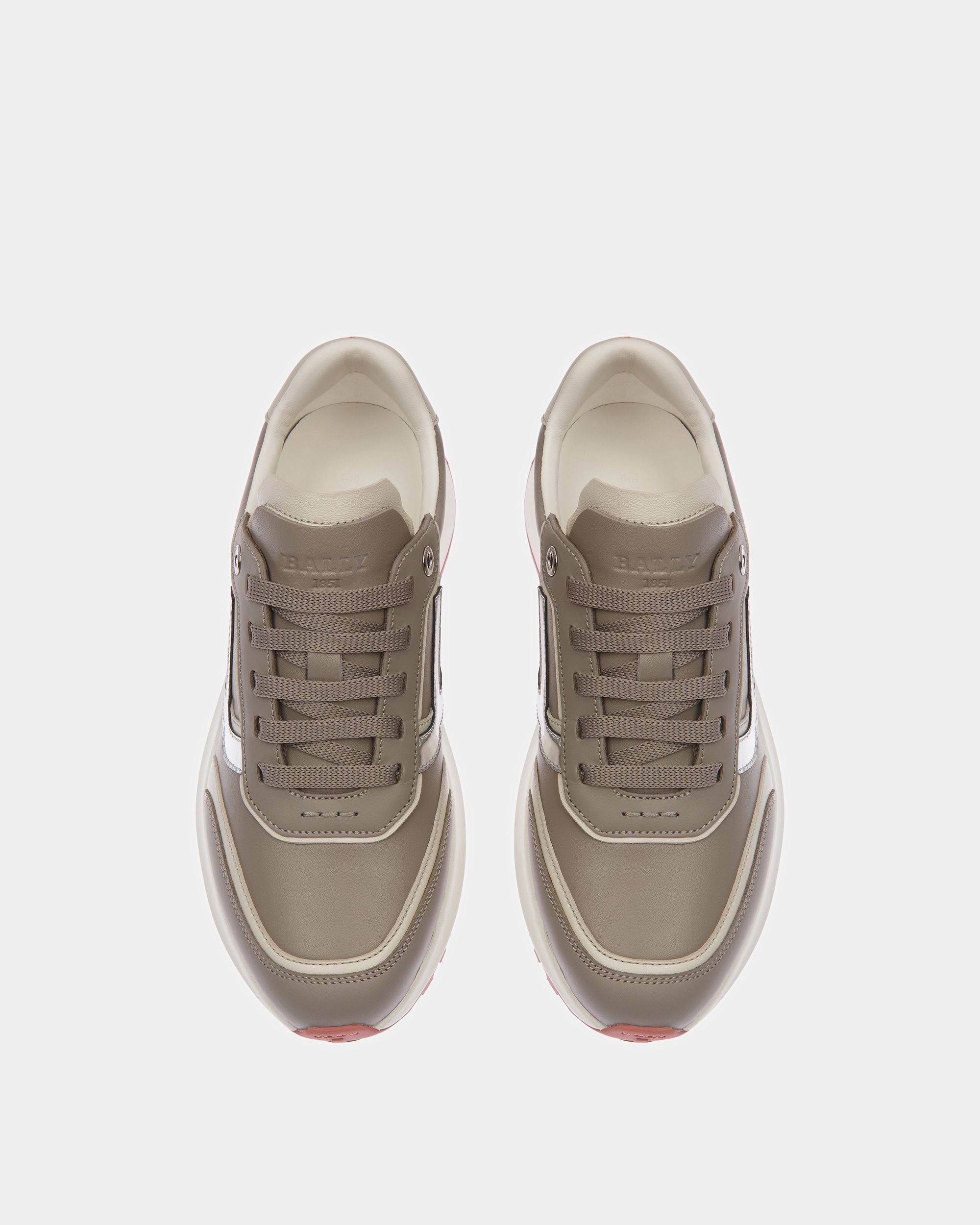 Demmy Leder-Sneaker In Grau Und Staubweiß - Damen - Bally - 02