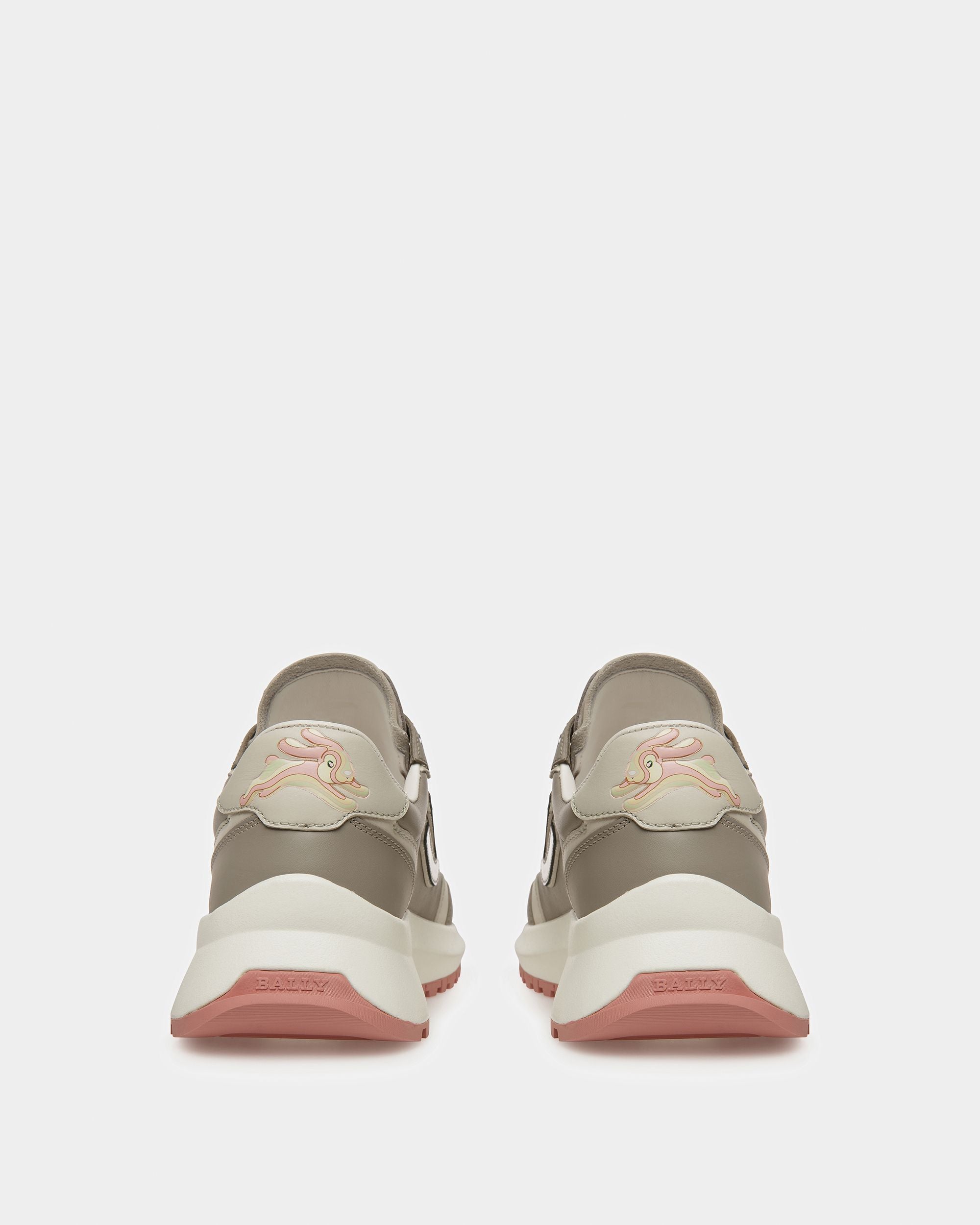 Demmy Leder-Sneaker In Grau Und Staubweiß - Damen - Bally - 04