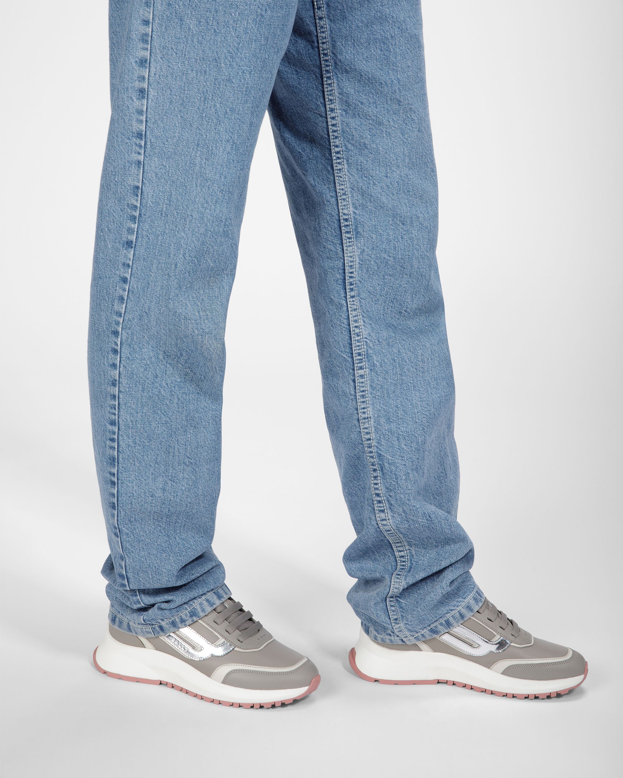 Demmy Leder-Sneaker In Grau Und Staubweiß - Damen - Bally - 07