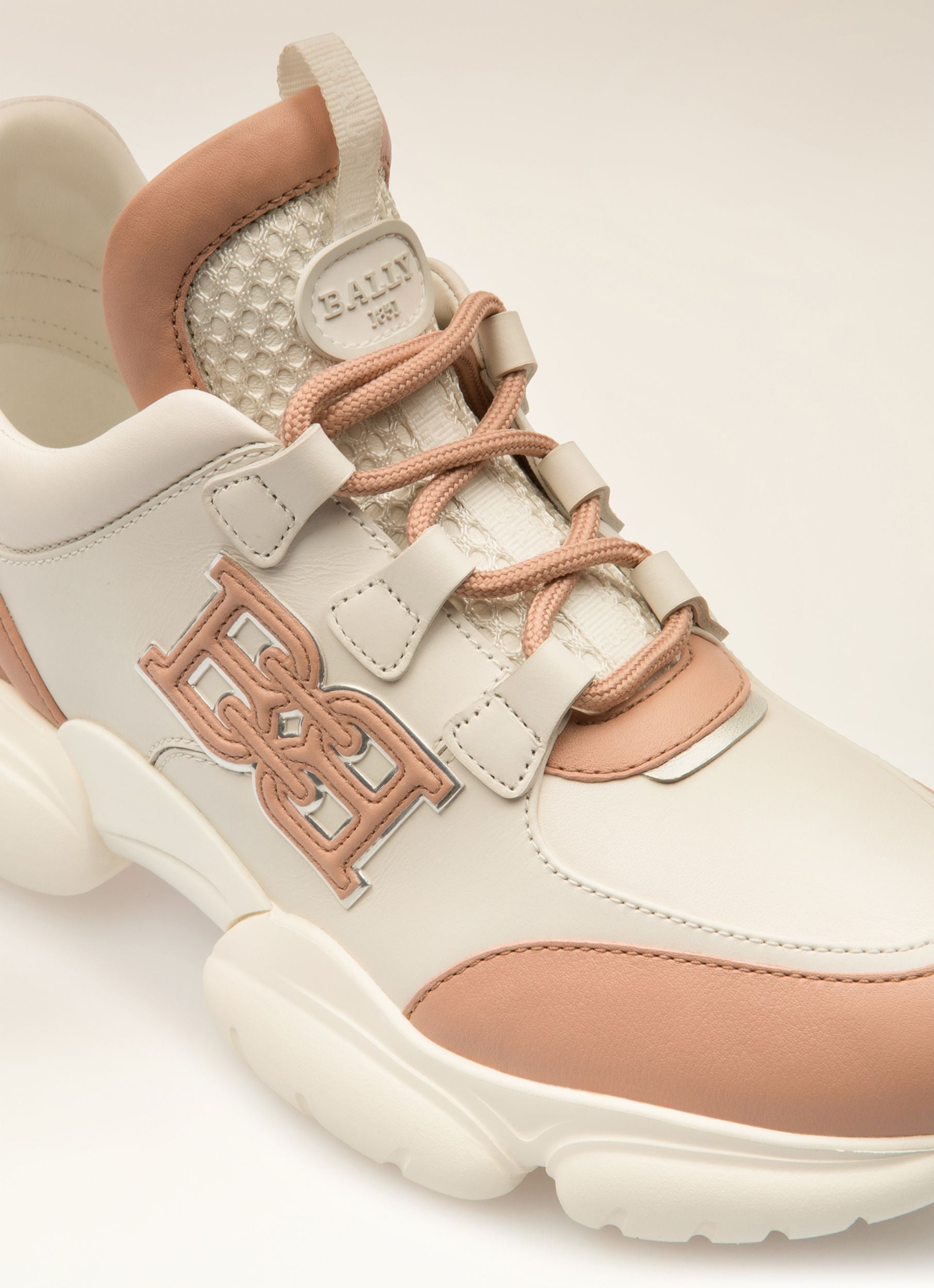 Claires Sneaker Aus Rosafarbenem Und Weissem Leder - Damen - Bally - 02