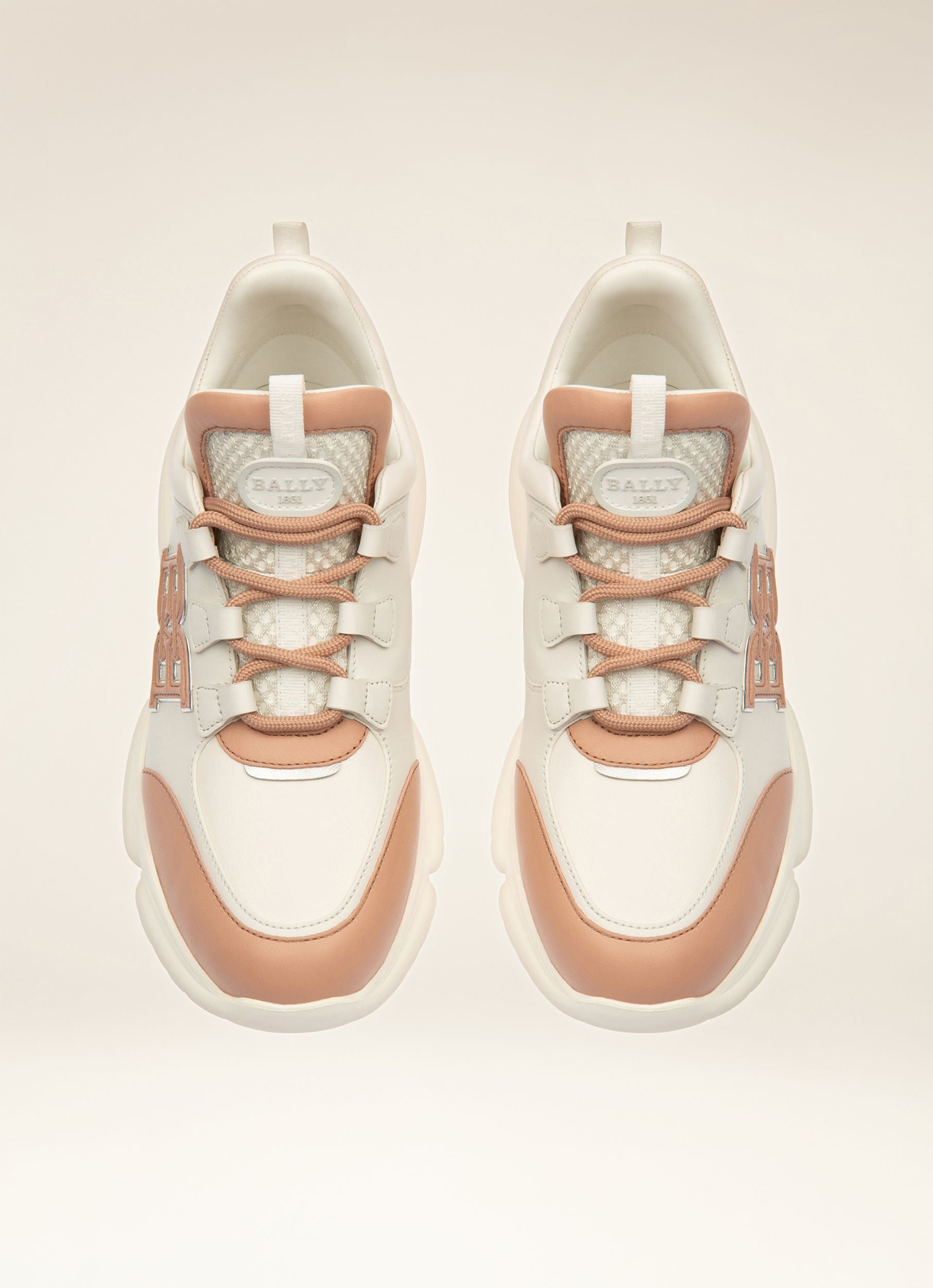 Claires Sneaker Aus Rosafarbenem Und Weissem Leder - Damen - Bally - 04