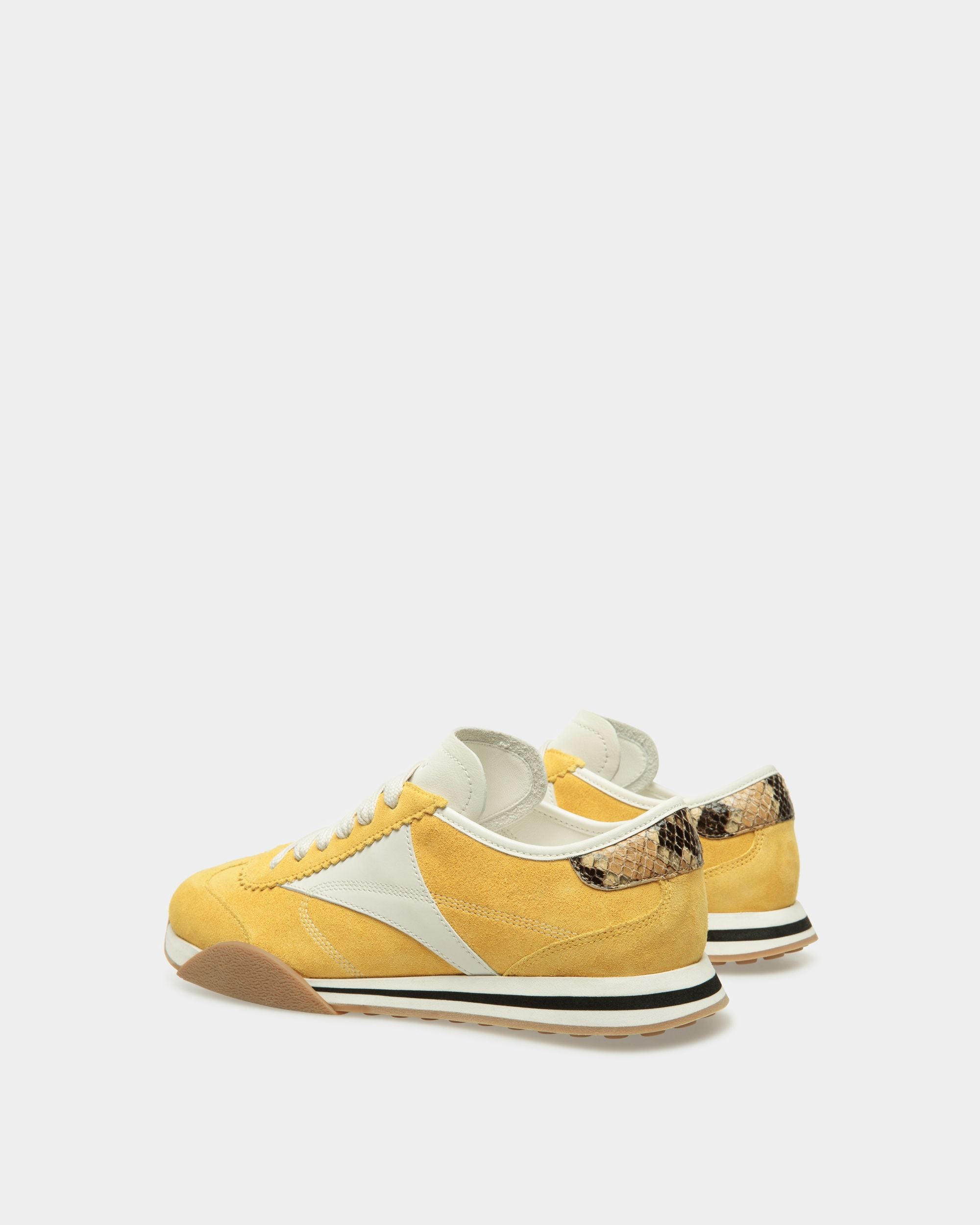 Sussex Sneaker Aus Gelbem Und Weißem Leder - Damen - Bally - 03