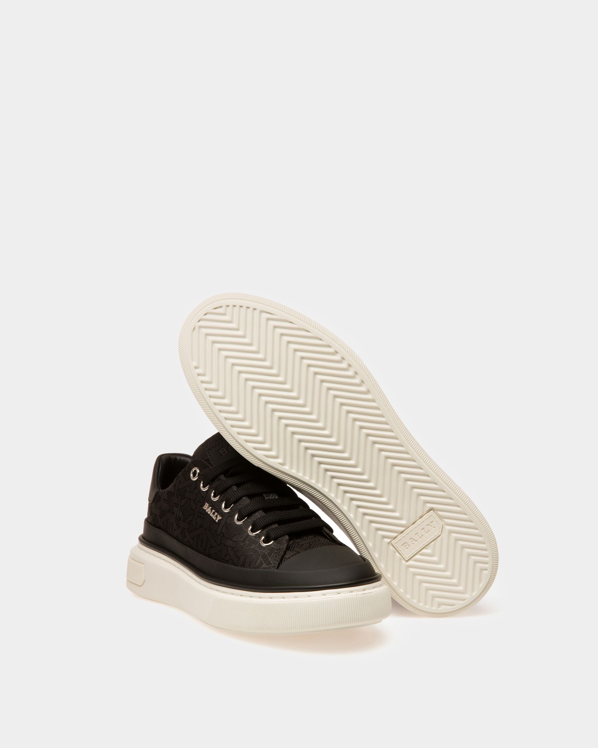 Maily Sneaker Aus Schwarzem Nylon-Jacquard - Damen - Bally - 05