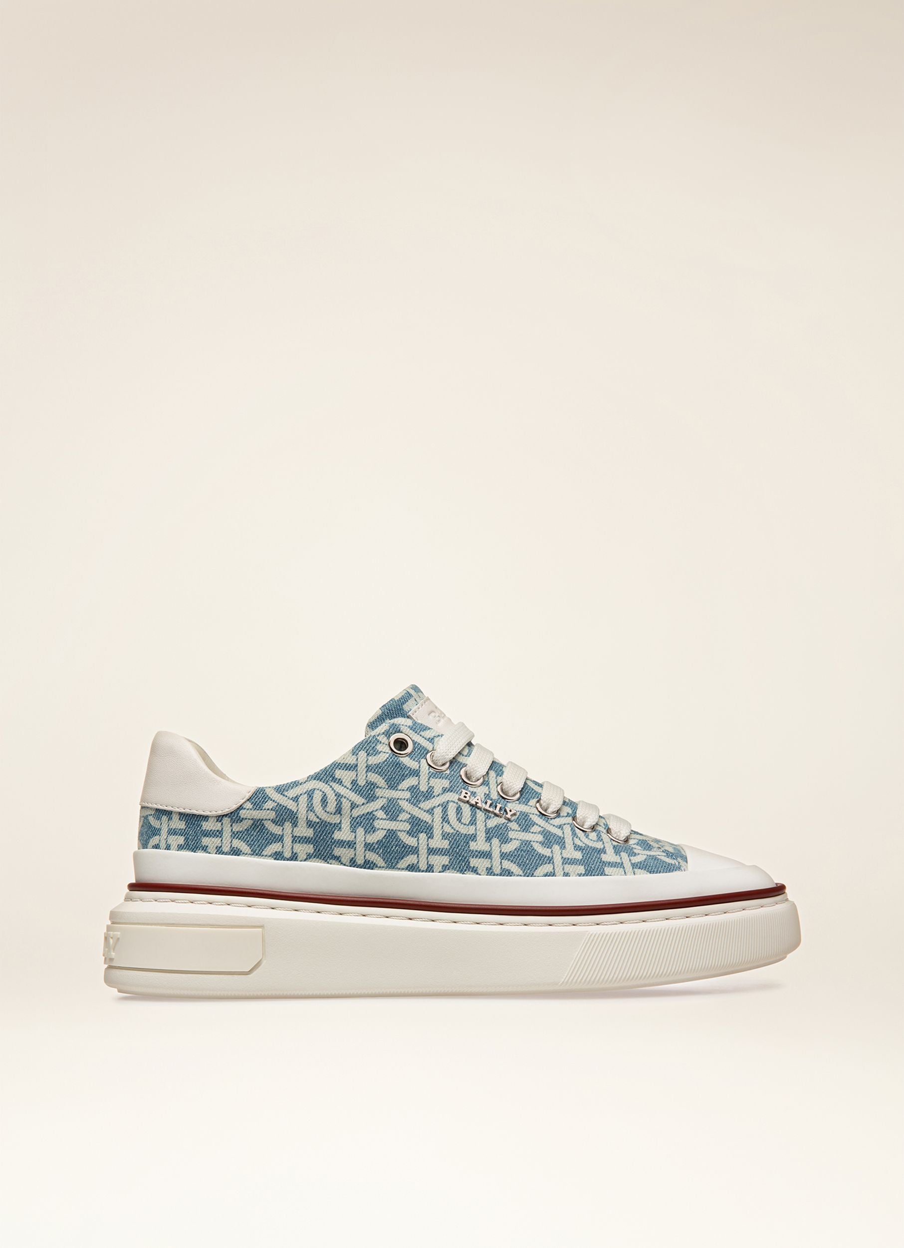 Maily Sneaker Aus Blauem Bio-Baumwolldenim - Damen - Bally - 01