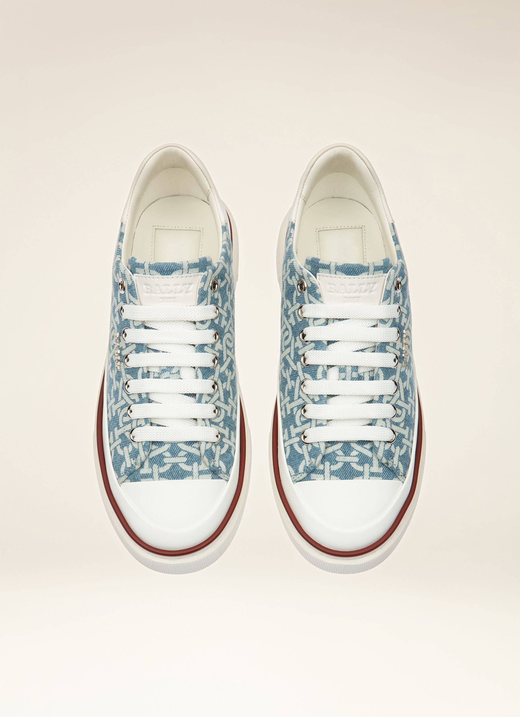 Maily Sneaker Aus Blauem Bio-Baumwolldenim - Damen - Bally - 02