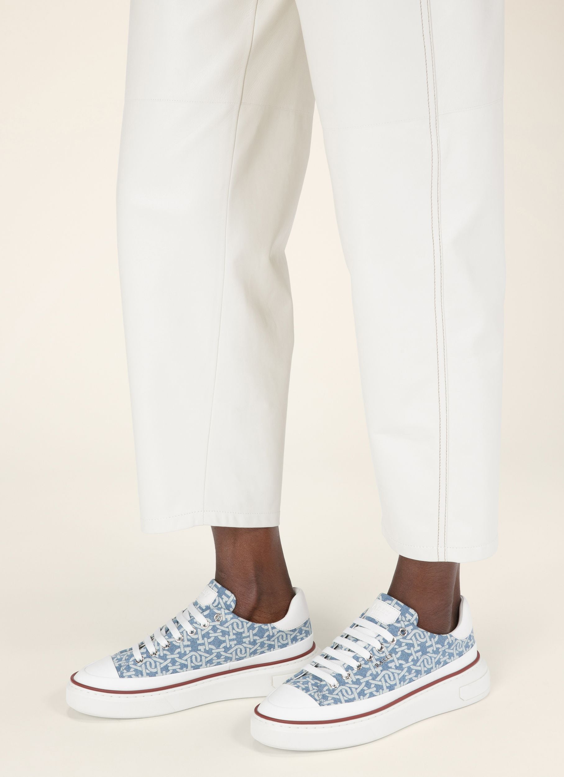 Maily Sneaker Aus Blauem Bio-Baumwolldenim - Damen - Bally - 05
