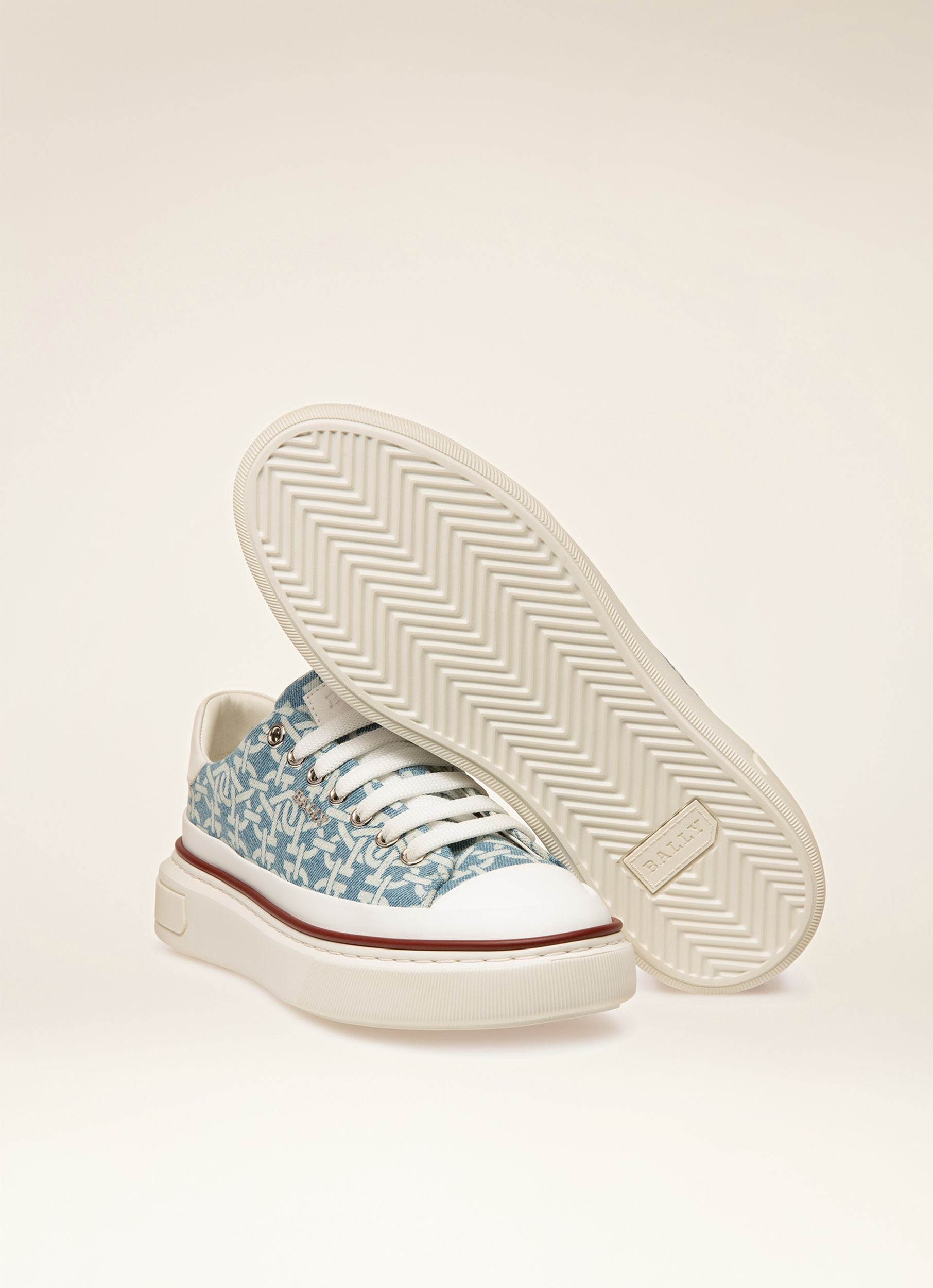 Maily Sneaker Aus Blauem Bio-Baumwolldenim - Damen - Bally - 06