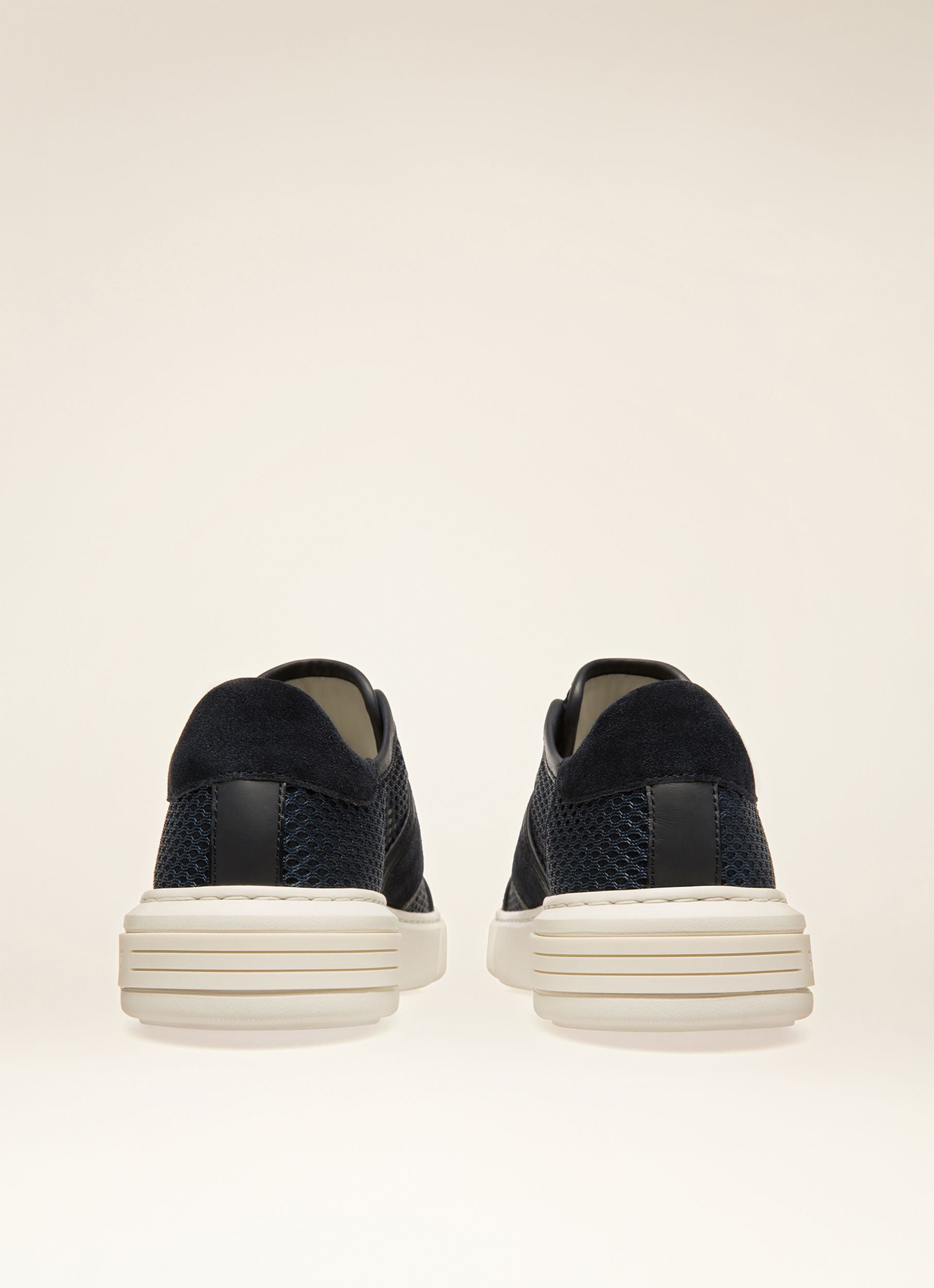 Myller Sneaker Aus Marineblauem Und Weissem Netzstoff Und Leder - Damen - Bally - 03