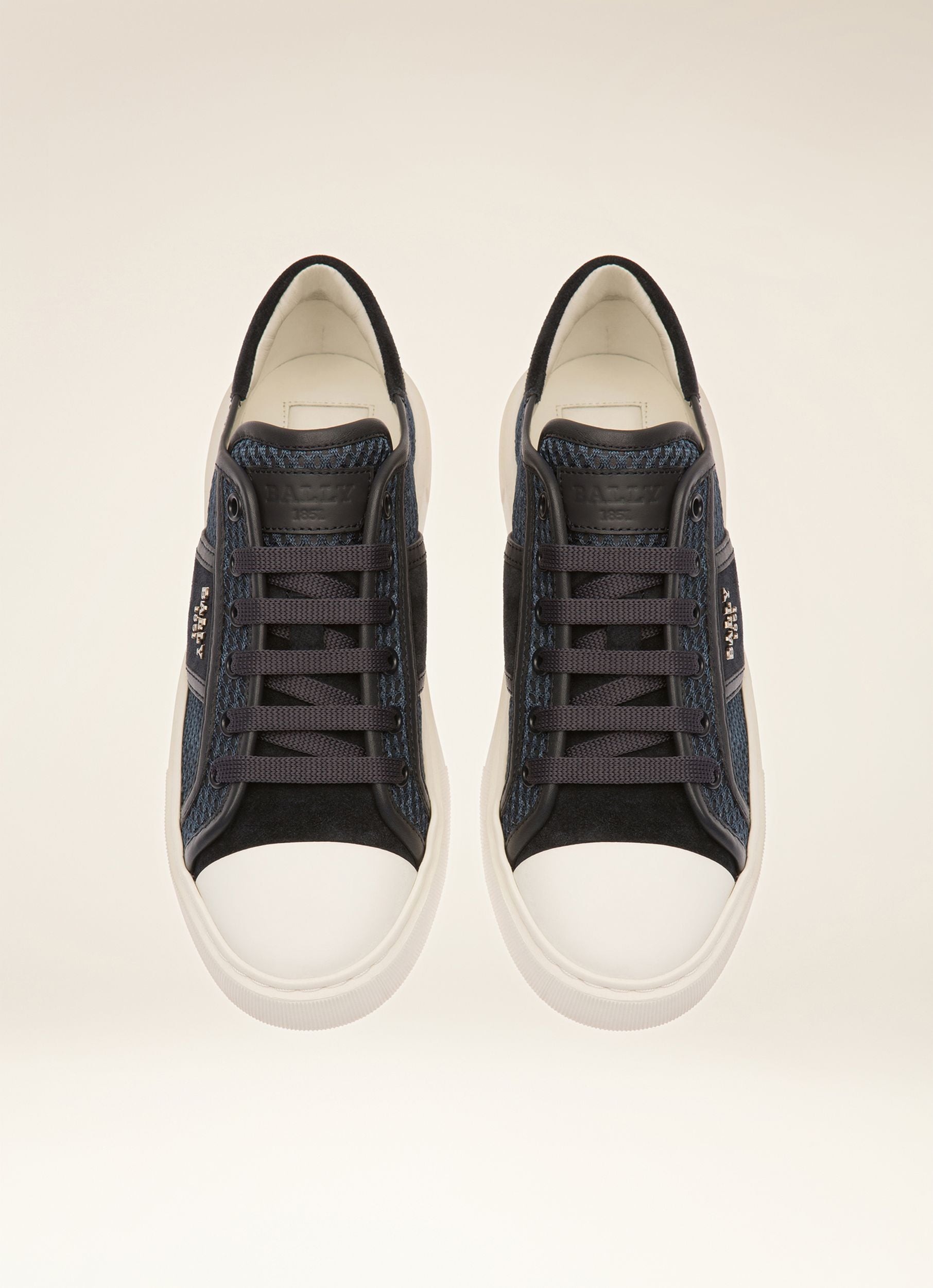 Myller Sneaker Aus Marineblauem Und Weissem Netzstoff Und Leder - Damen - Bally - 04