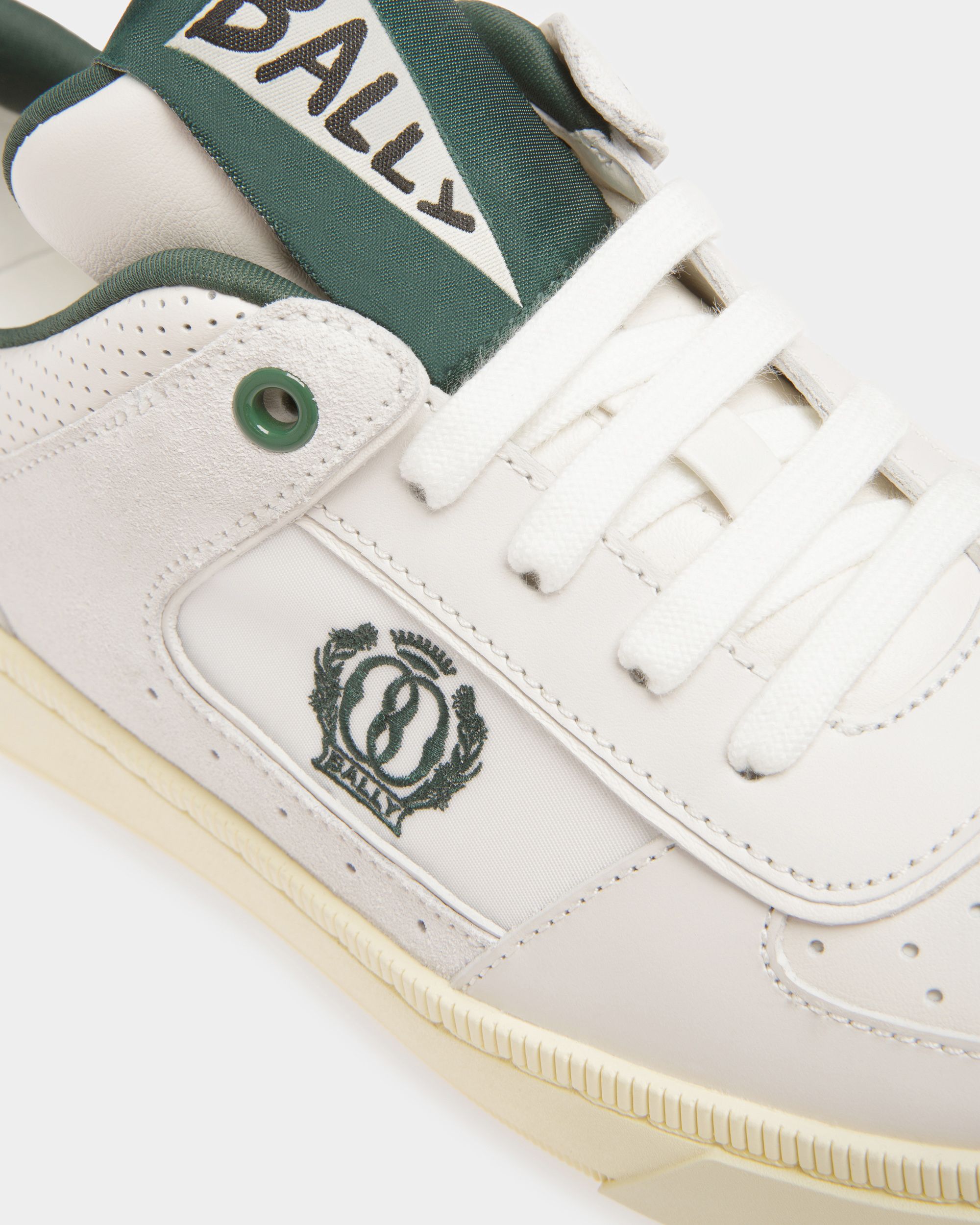 Raise Sneaker Aus Leder in Weiß und Grün - Damen - Bally - 05