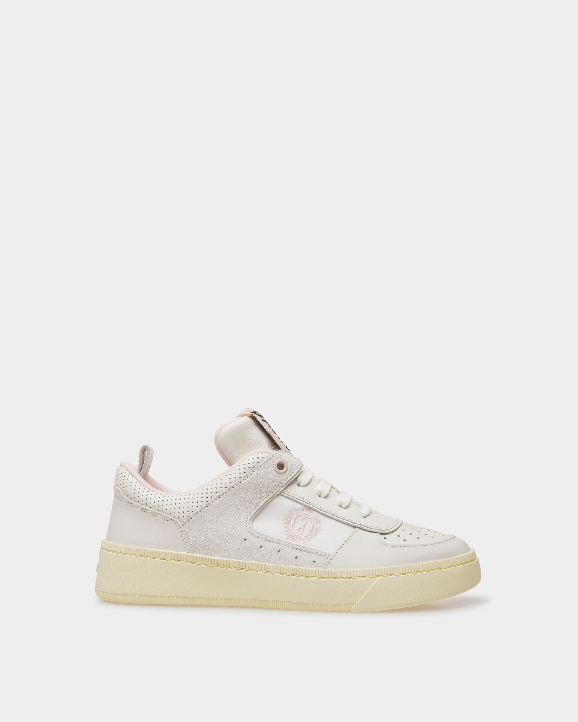 Raise Sneaker Aus Leder in Weiß und Rosa - Damen - Bally - 01