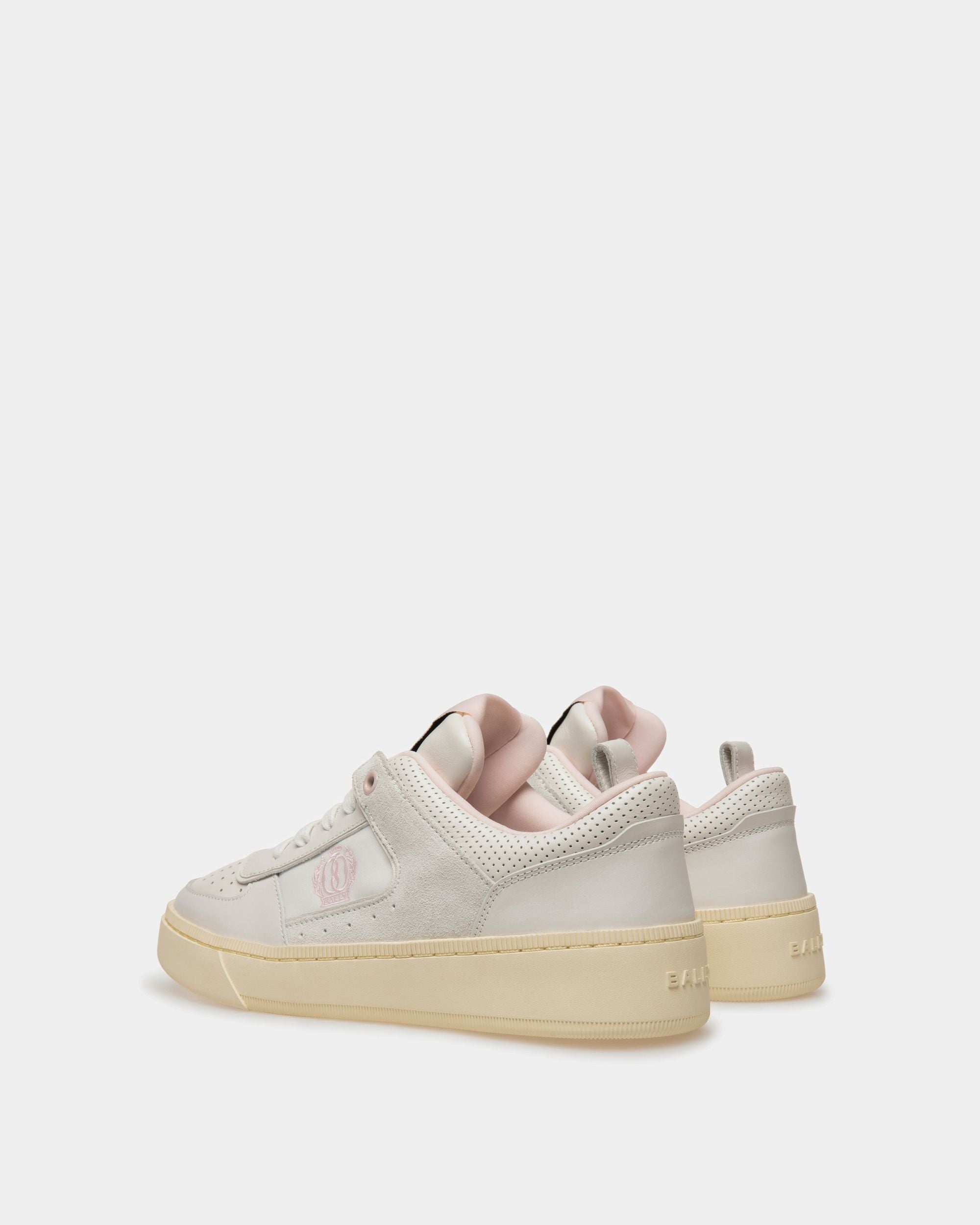 Raise Sneaker Aus Leder in Weiß und Rosa - Damen - Bally - 03