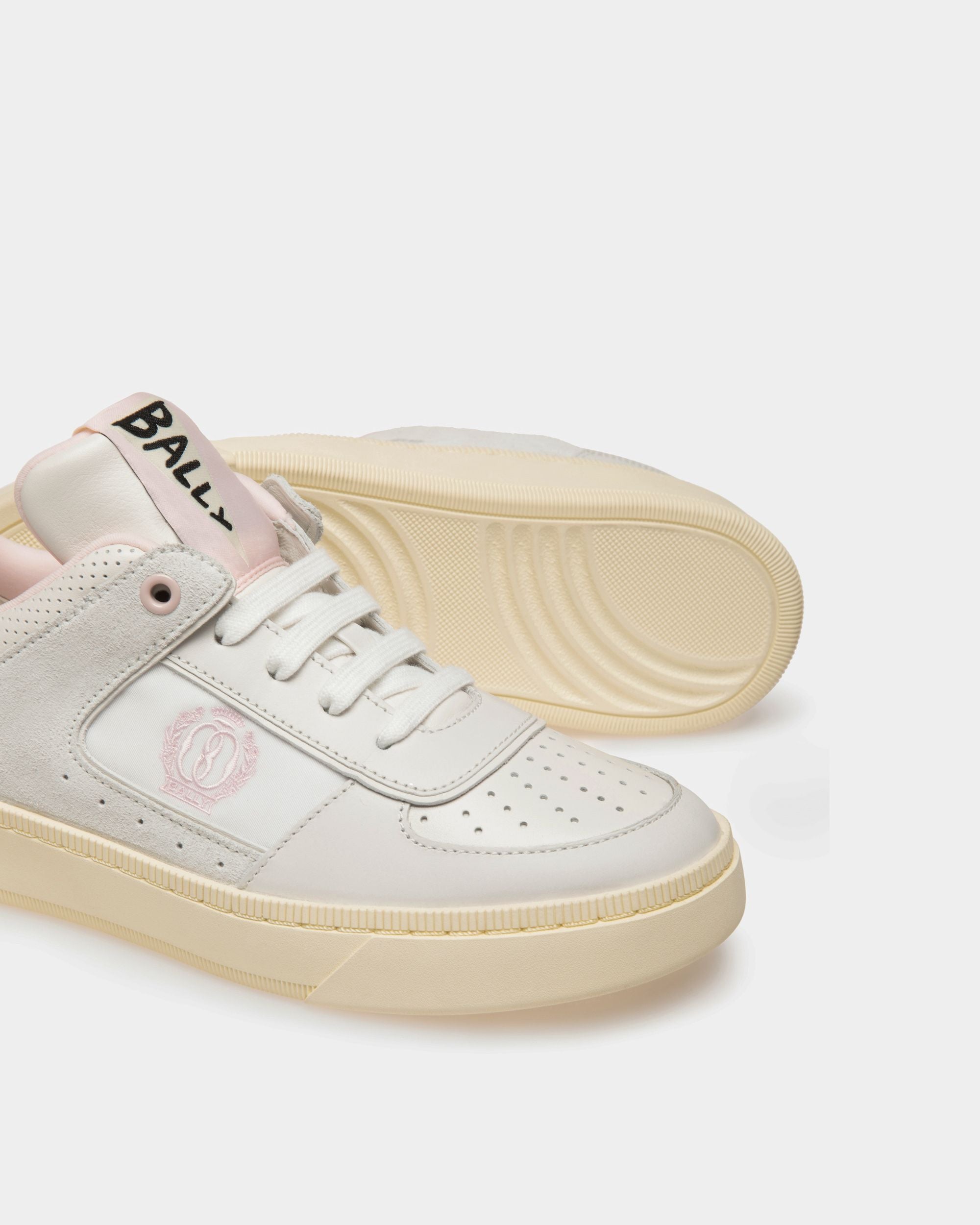 Raise Sneaker Aus Leder in Weiß und Rosa - Damen - Bally - 04