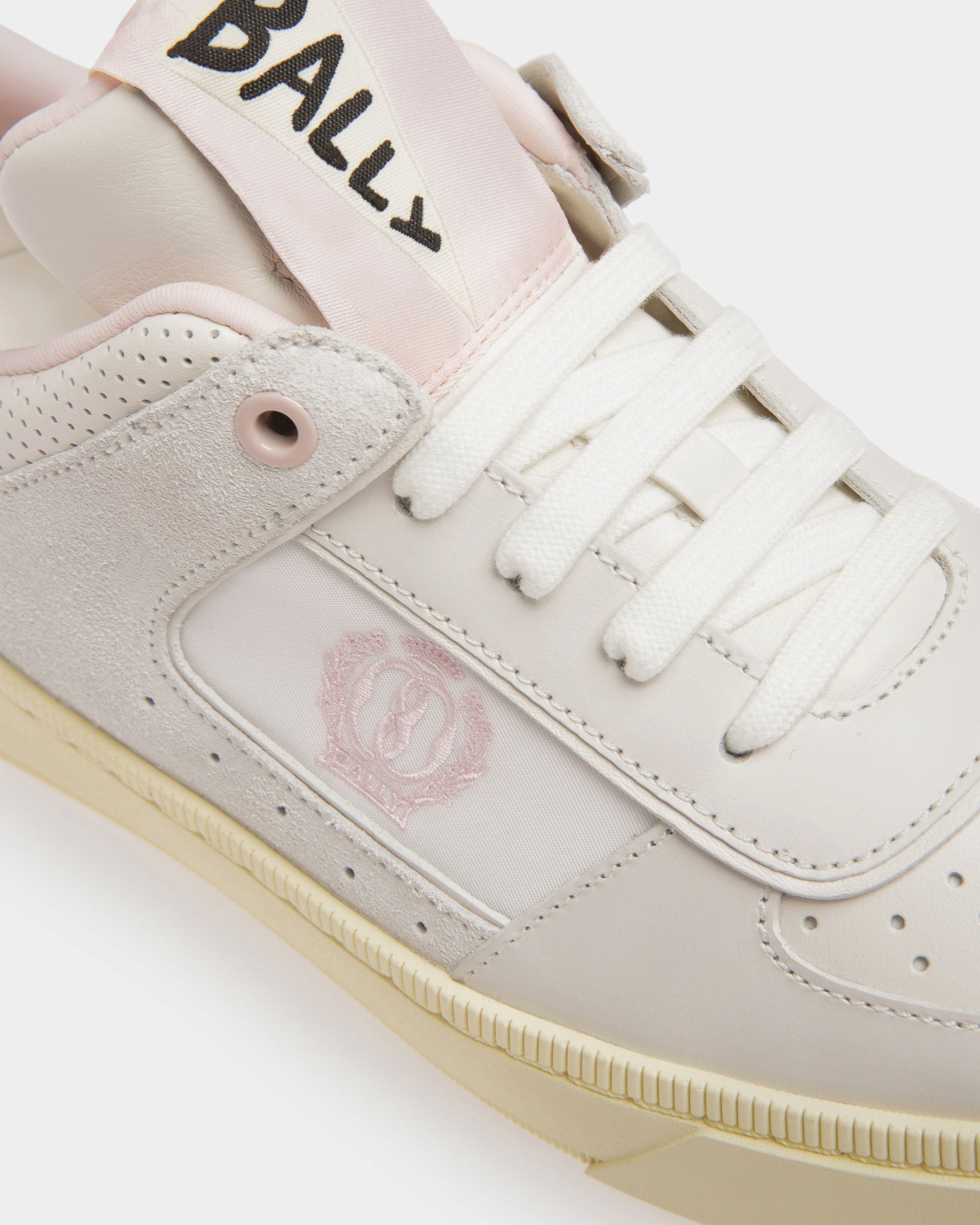 Raise Sneaker Aus Leder in Weiß und Rosa - Damen - Bally - 05