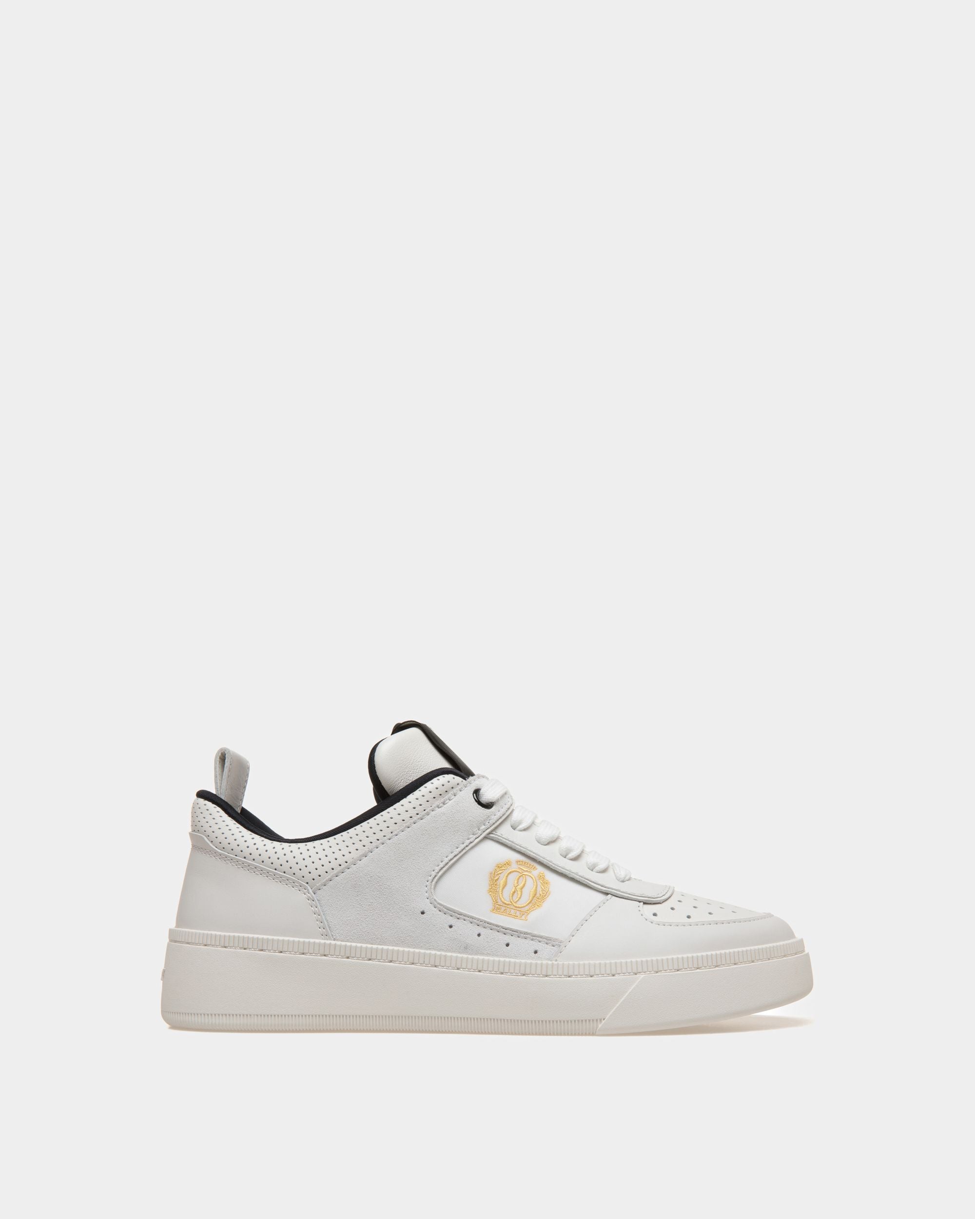 Raise Sneaker Aus Leder In Weiß Und Schwarz - Damen - Bally - 01