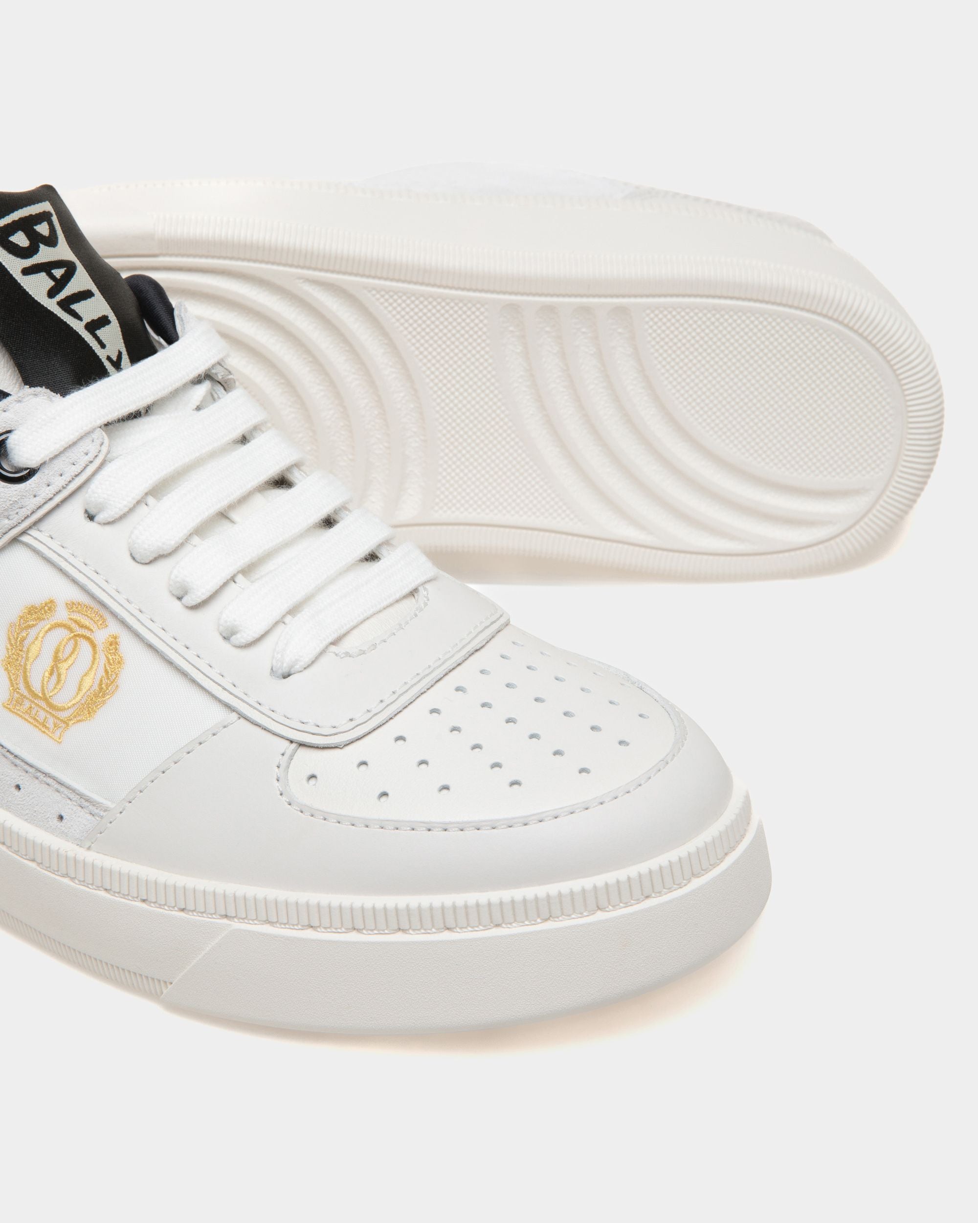 Raise Sneaker Aus Leder In Weiß Und Schwarz - Damen - Bally - 04