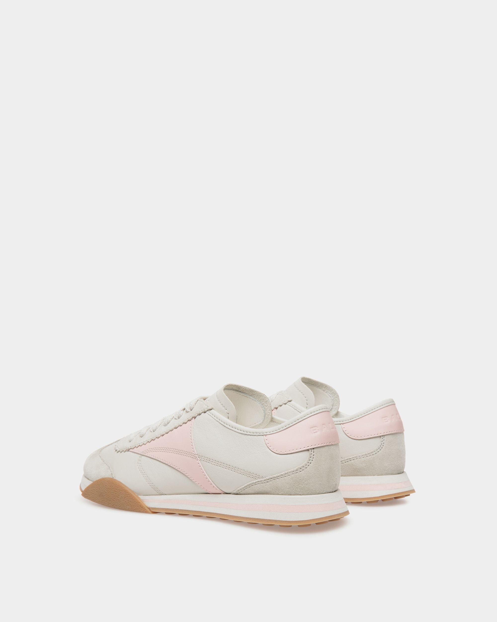 Sussex Sneaker Aus Leder In Dusty White Und Dusty Petal - Damen - Bally - 03