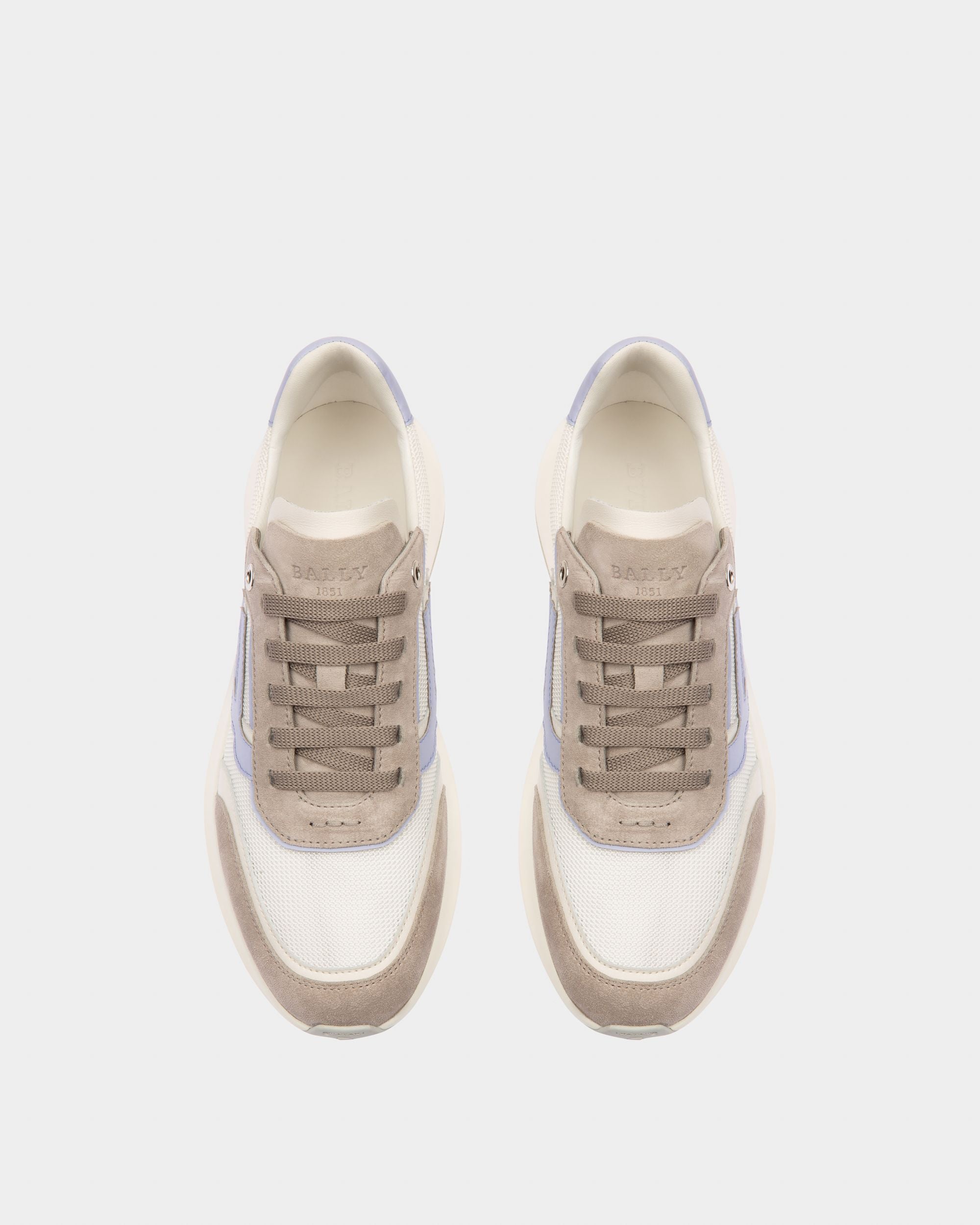 Demmy Sneaker Aus Weissem Und Grauem Netzstoff Und Leder - Damen - Bally - 02