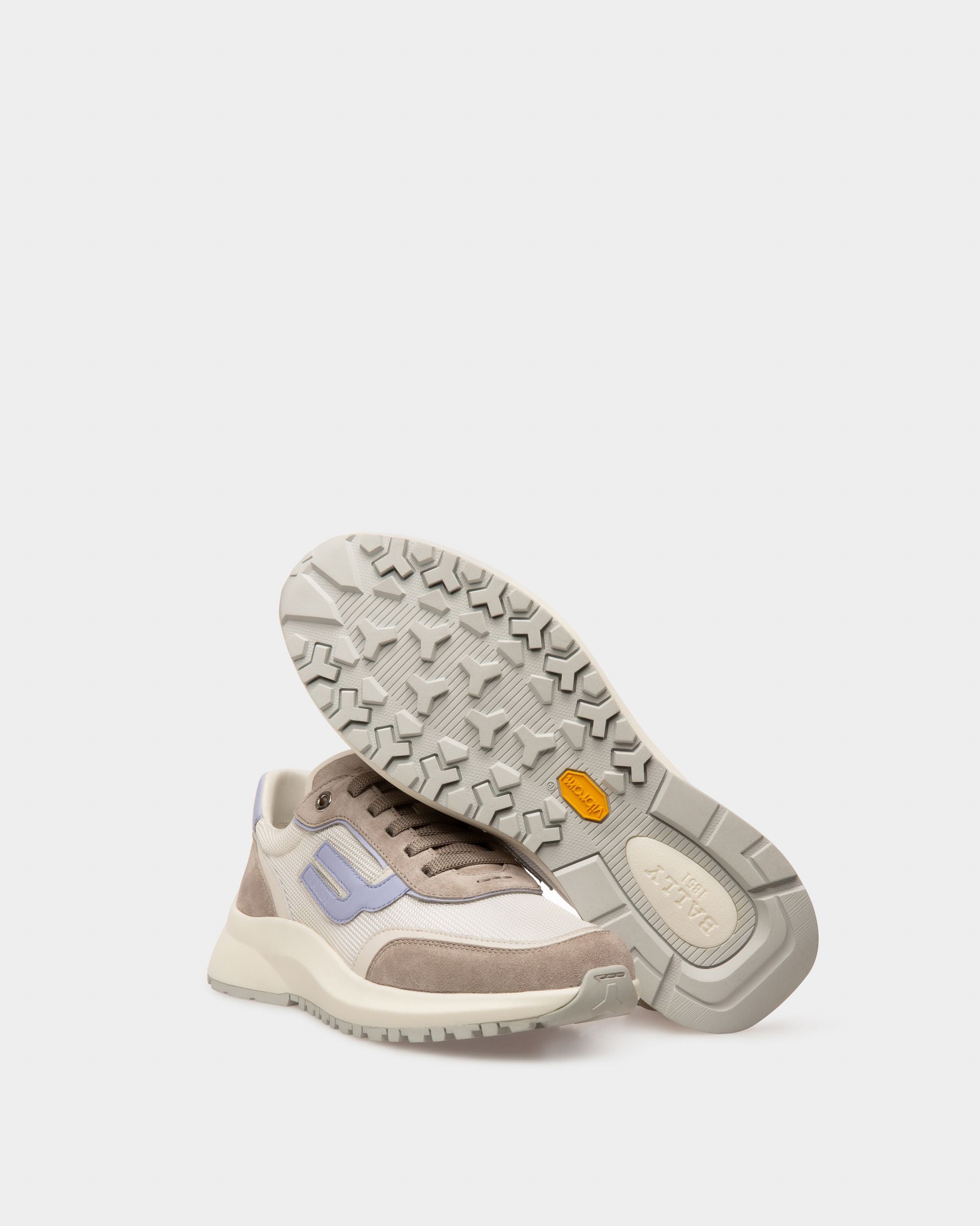 Demmy Sneaker Aus Weissem Und Grauem Netzstoff Und Leder - Damen - Bally - 06