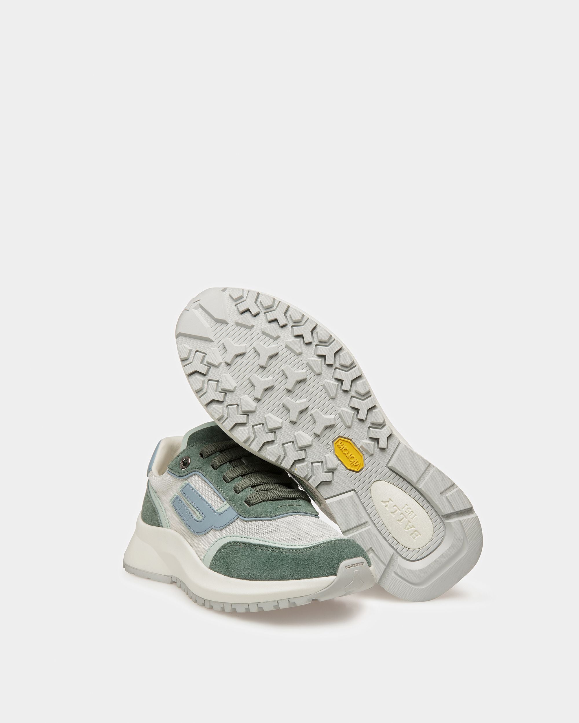 Demmy Sneakers Aus Leder Und Textil In Salbeigrün - Damen - Bally - 05