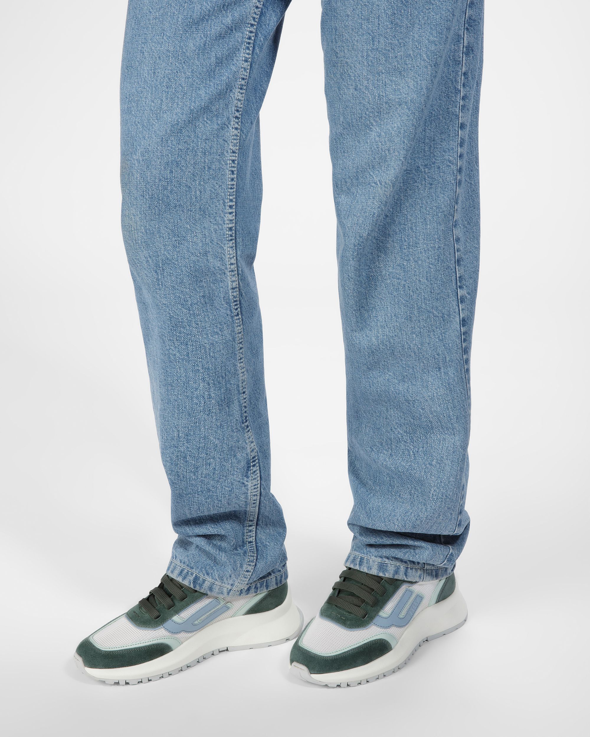 Demmy Sneakers Aus Leder Und Textil In Salbeigrün - Damen - Bally - 07