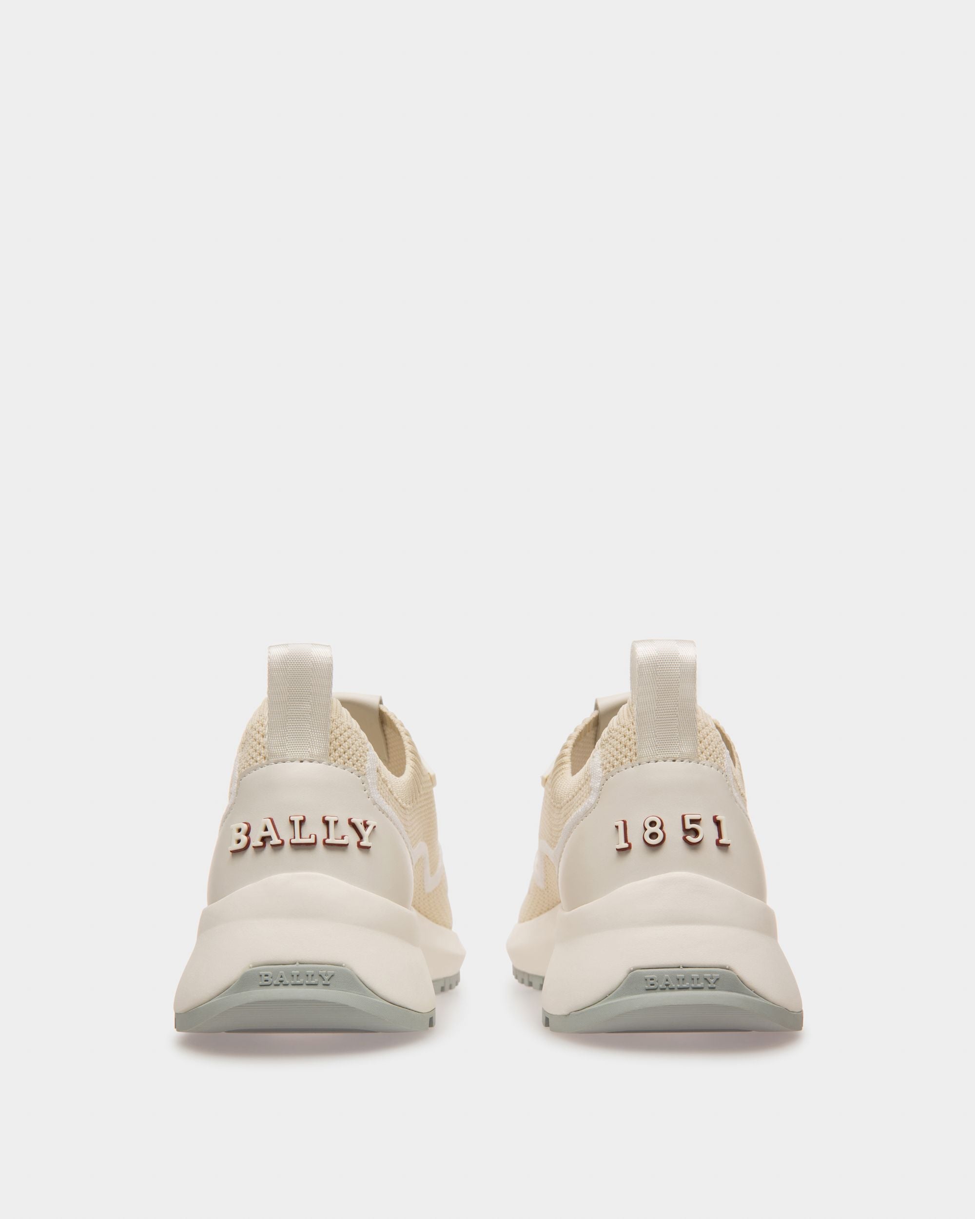 Davyn Sneaker Aus Mesh Und Leder In Staubweiß - Damen - Bally - 04