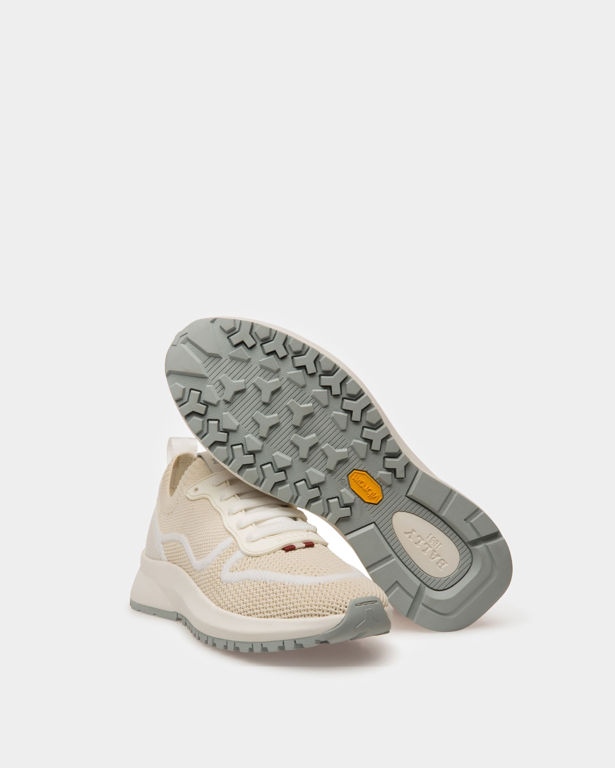 Davyn Sneaker Aus Mesh Und Leder In Staubweiß - Damen - Bally - 05