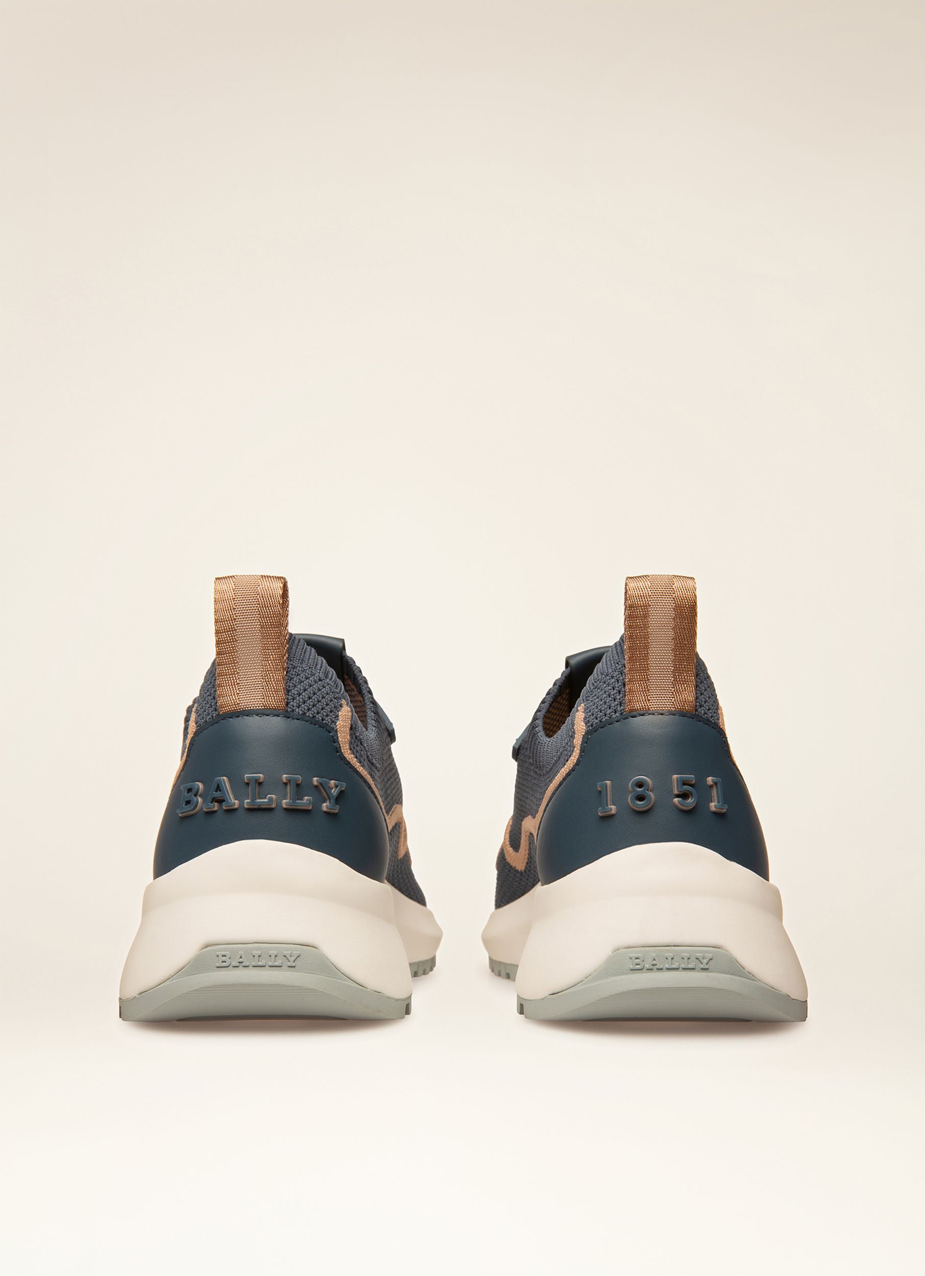Outline Sneaker Aus Strickgewebe In Blau - Damen - Bally - 03