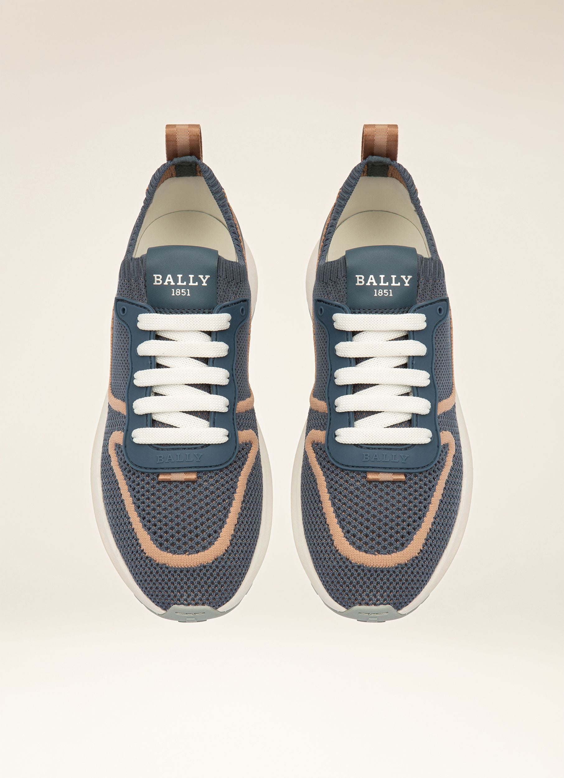 Outline Sneaker Aus Strickgewebe In Blau - Damen - Bally - 04