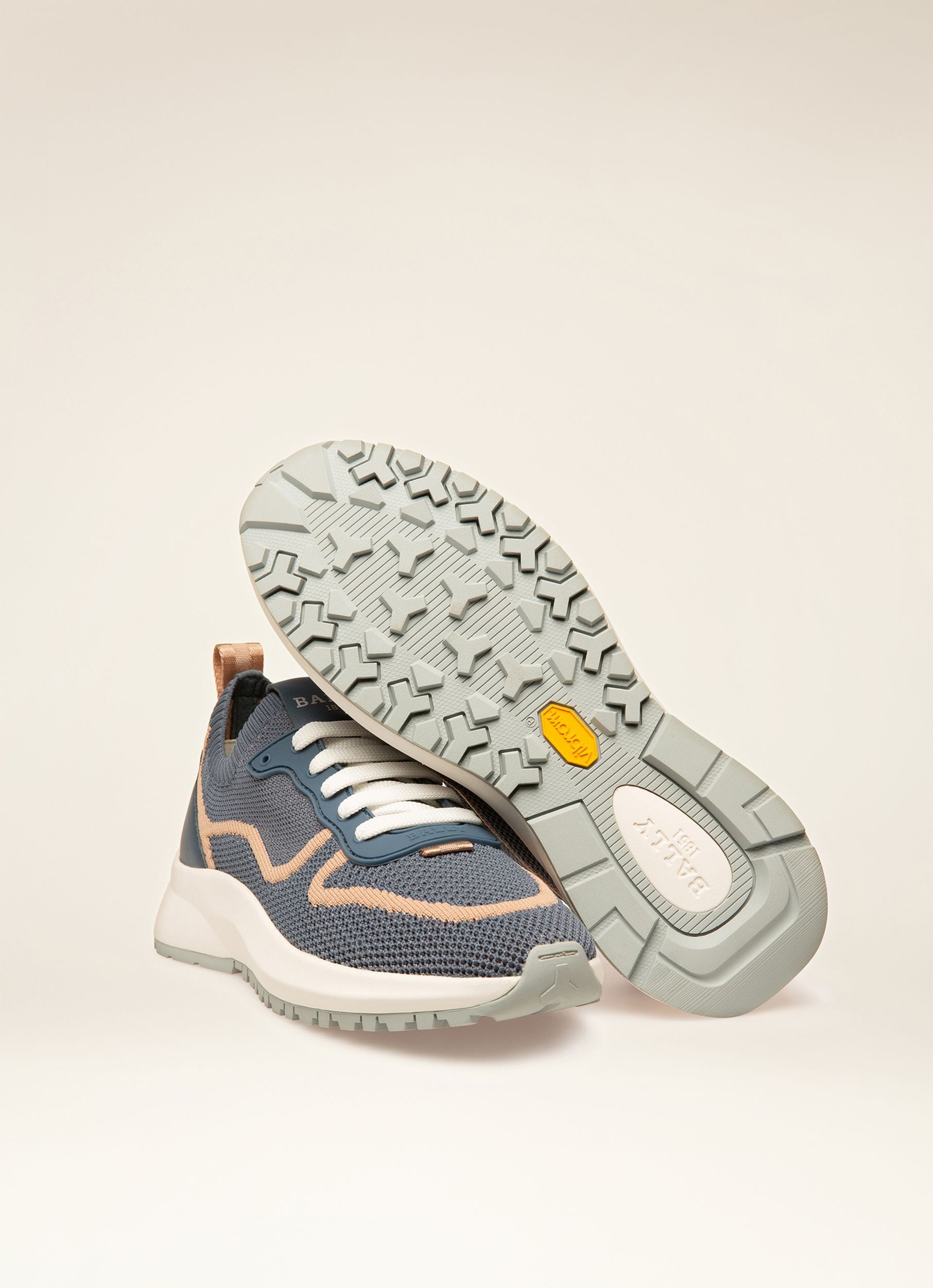 Outline Sneaker Aus Strickgewebe In Blau - Damen - Bally - 07