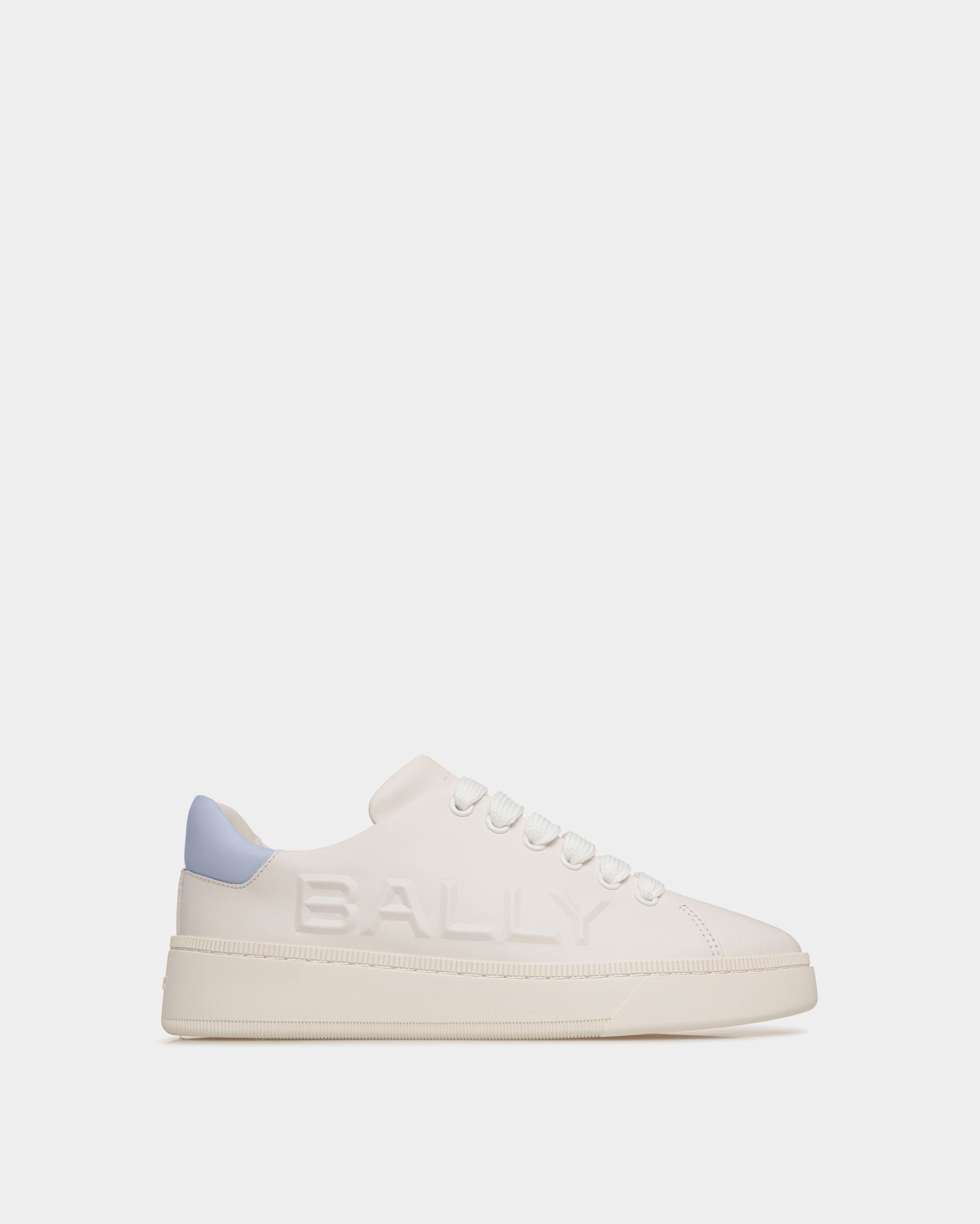 Raise Sneaker Aus Leder In Weiß Und Hellblau - Damen - Bally - 01