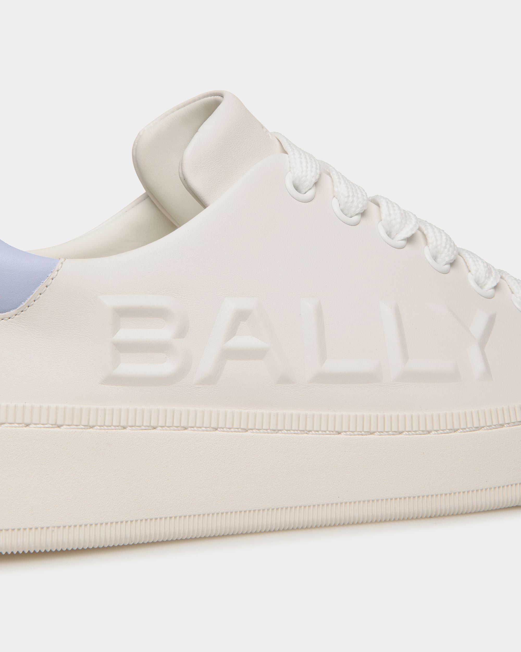 Raise Sneaker Aus Leder In Weiß Und Hellblau - Damen - Bally - 05