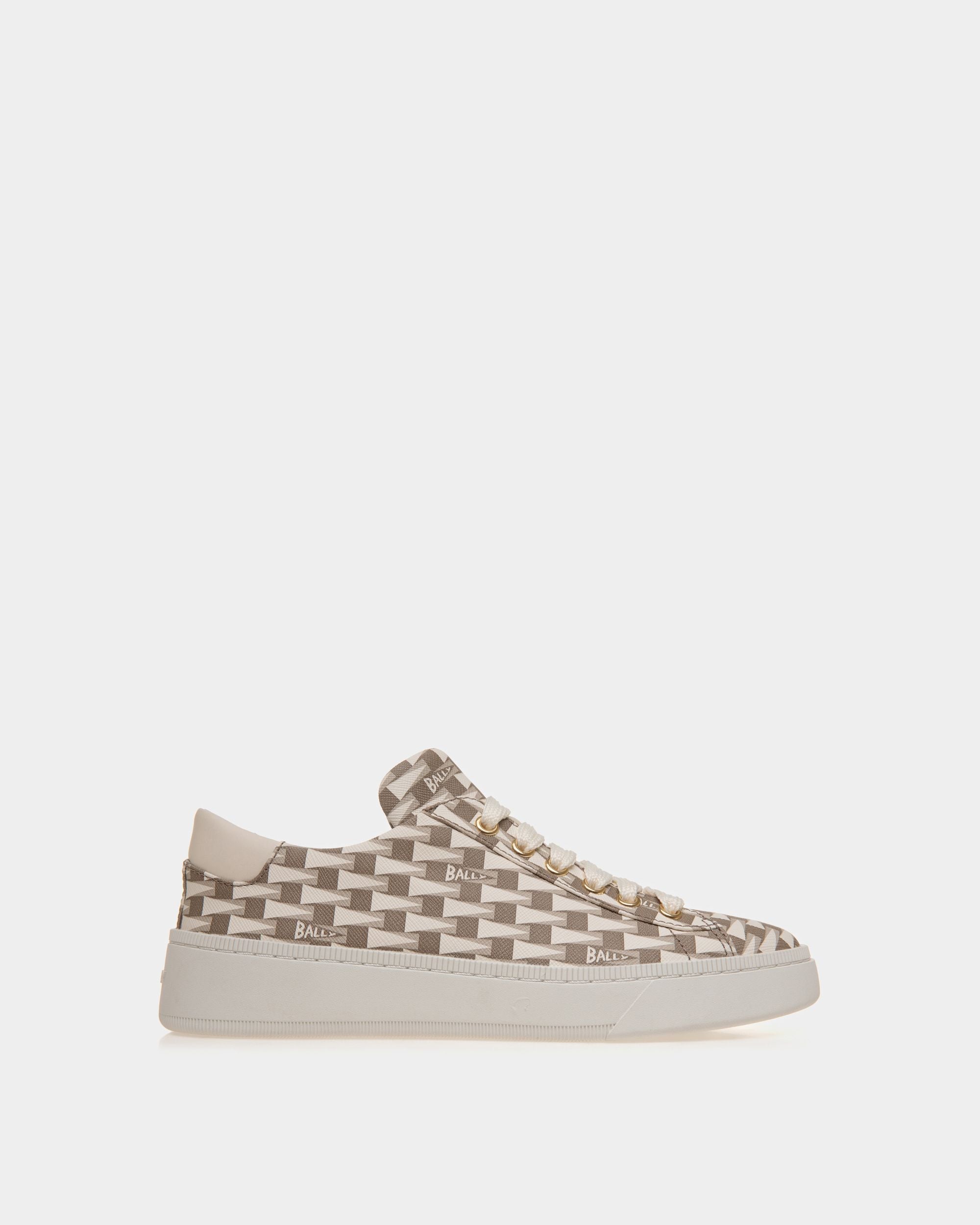 Raise Sneaker Aus Stoff In Beige Mit Pennant-Motiv - Damen - Bally - 01