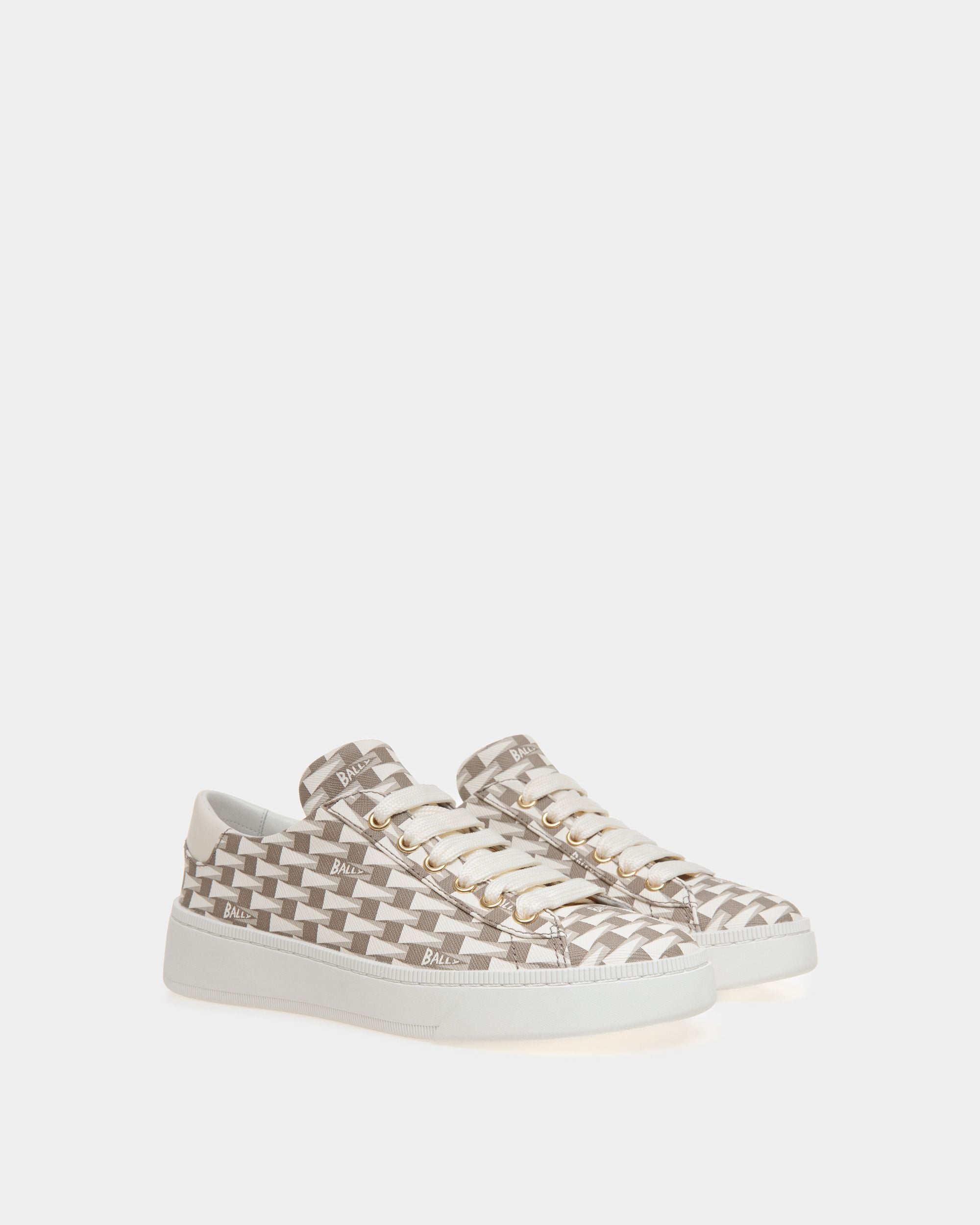 Raise Sneaker Aus Stoff In Beige Mit Pennant-Motiv - Damen - Bally - 02