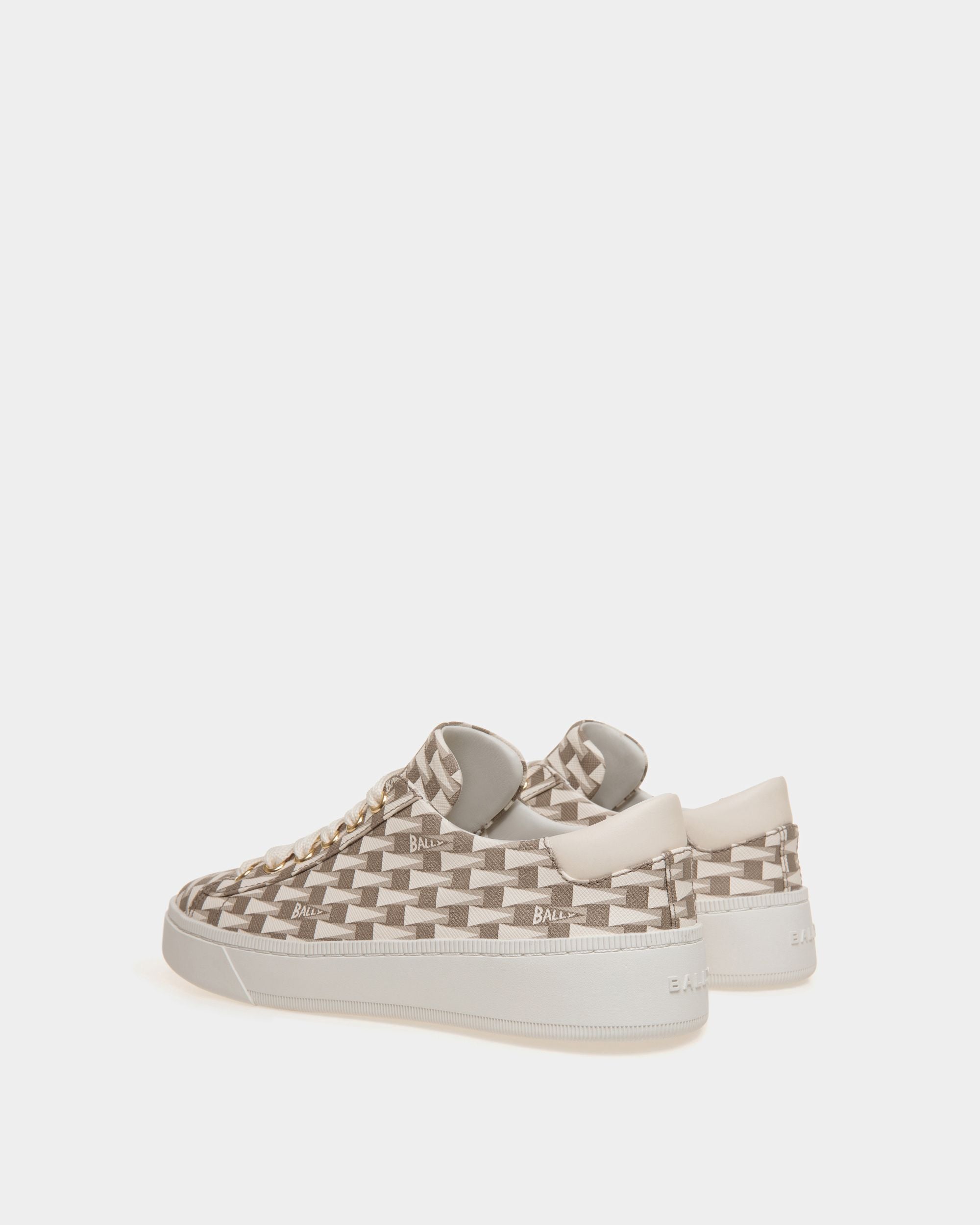 Raise Sneaker Aus Stoff In Beige Mit Pennant-Motiv - Damen - Bally - 03