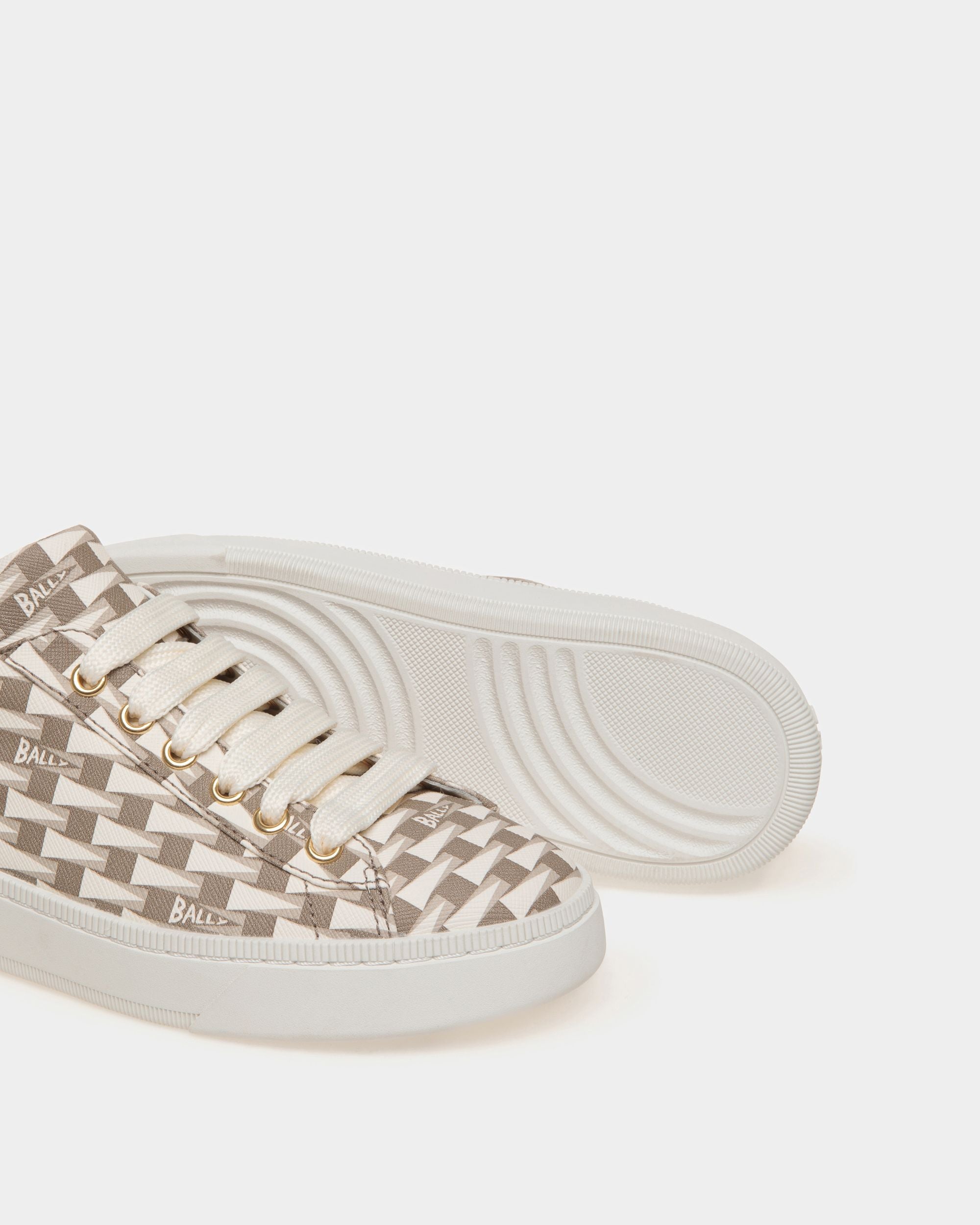 Raise Sneaker Aus Stoff In Beige Mit Pennant-Motiv - Damen - Bally - 04