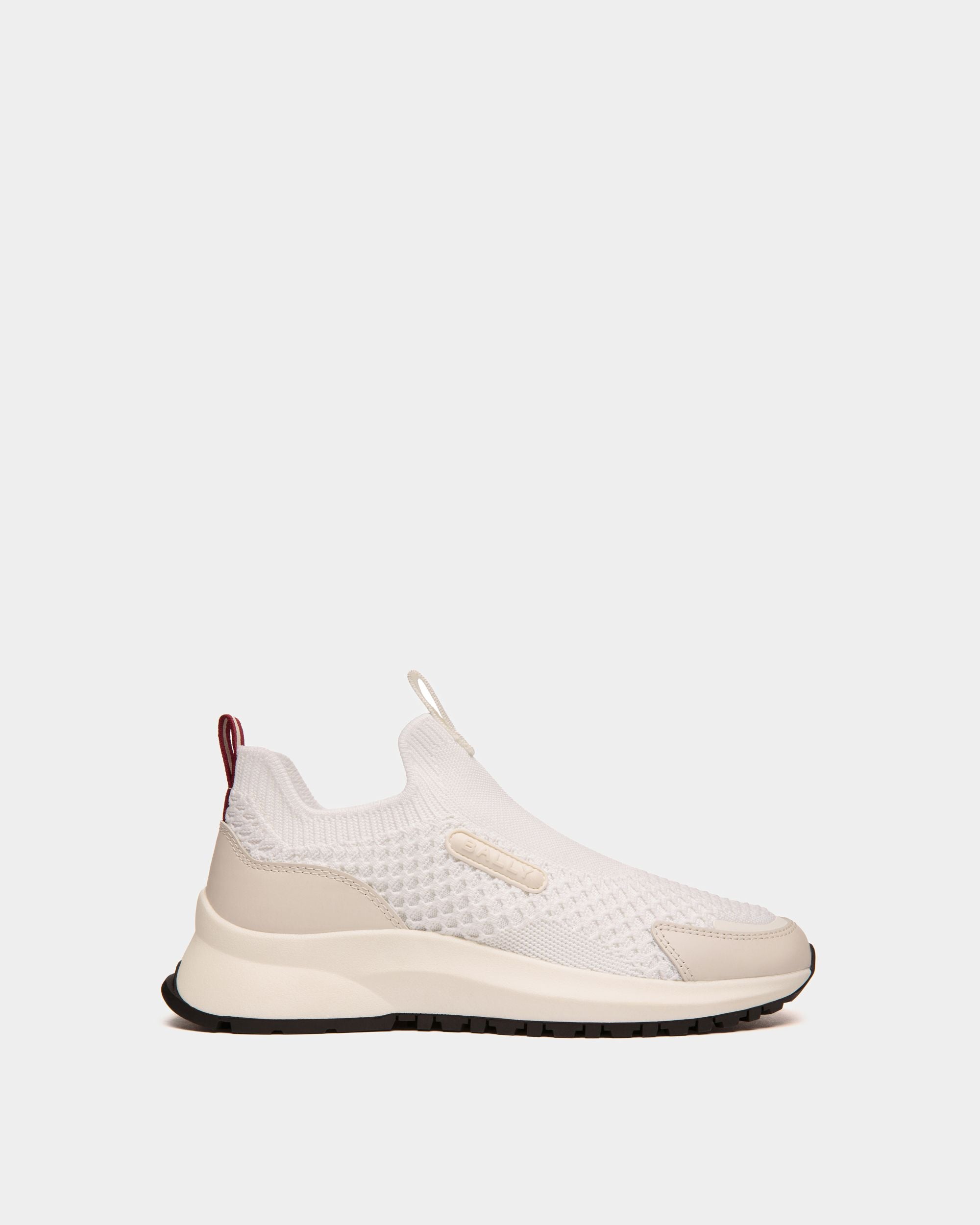 Outline Sneaker Aus Strickgewebe In Weiß - Damen - Bally - 01