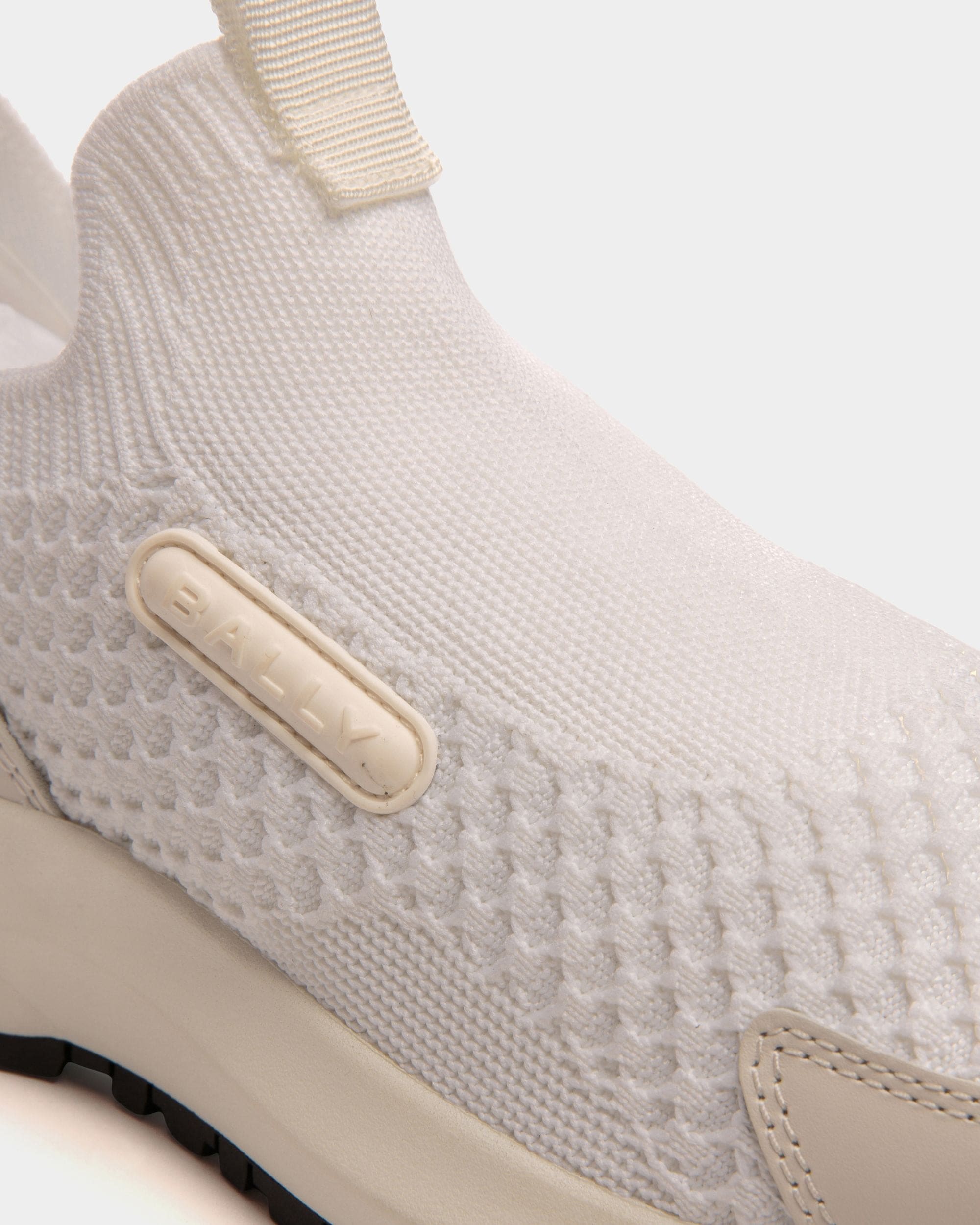 Outline Sneaker Aus Strickgewebe In Weiß - Damen - Bally - 05