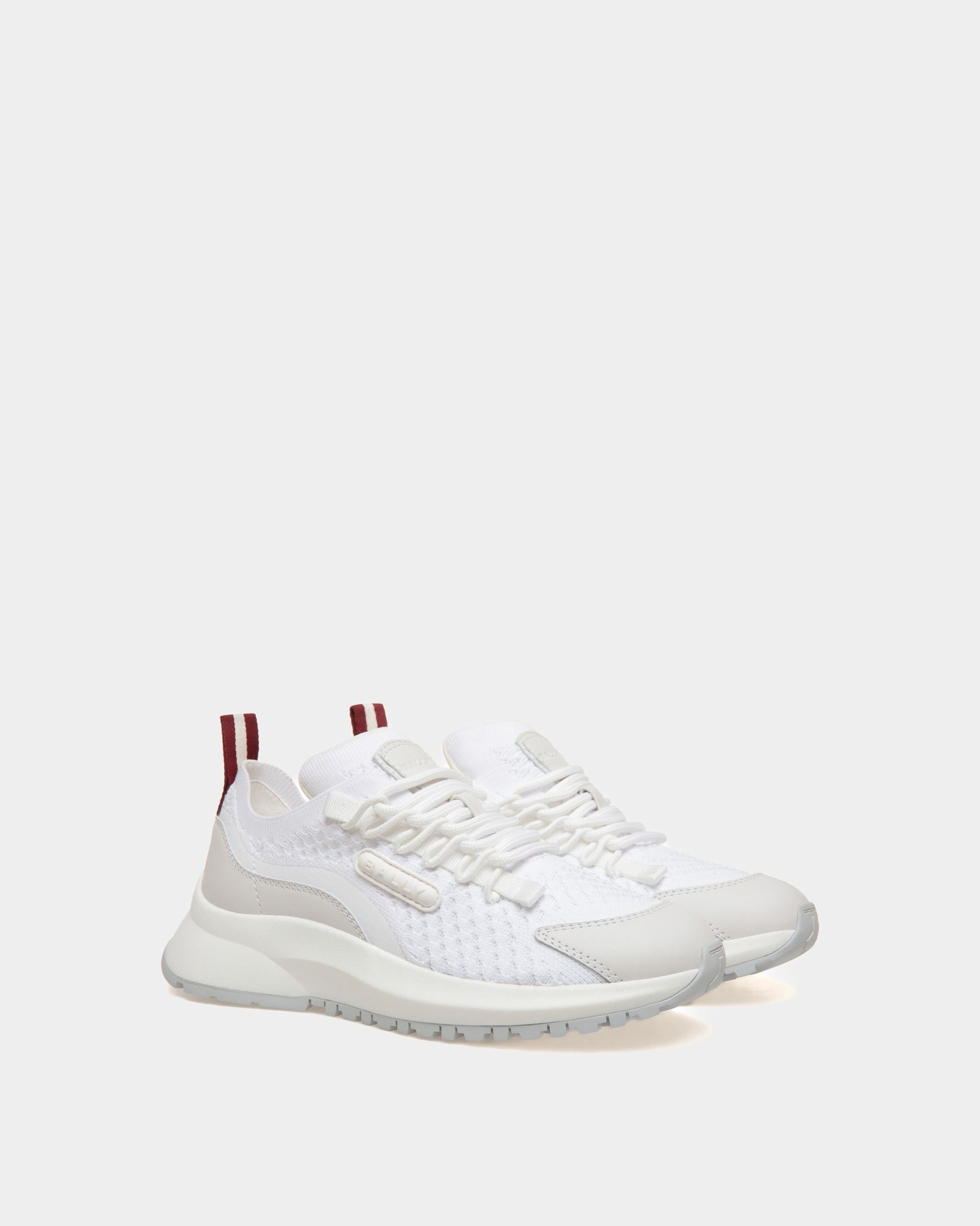 Outline Sneaker Aus Strickgewebe In Weiß - Damen - Bally - 02