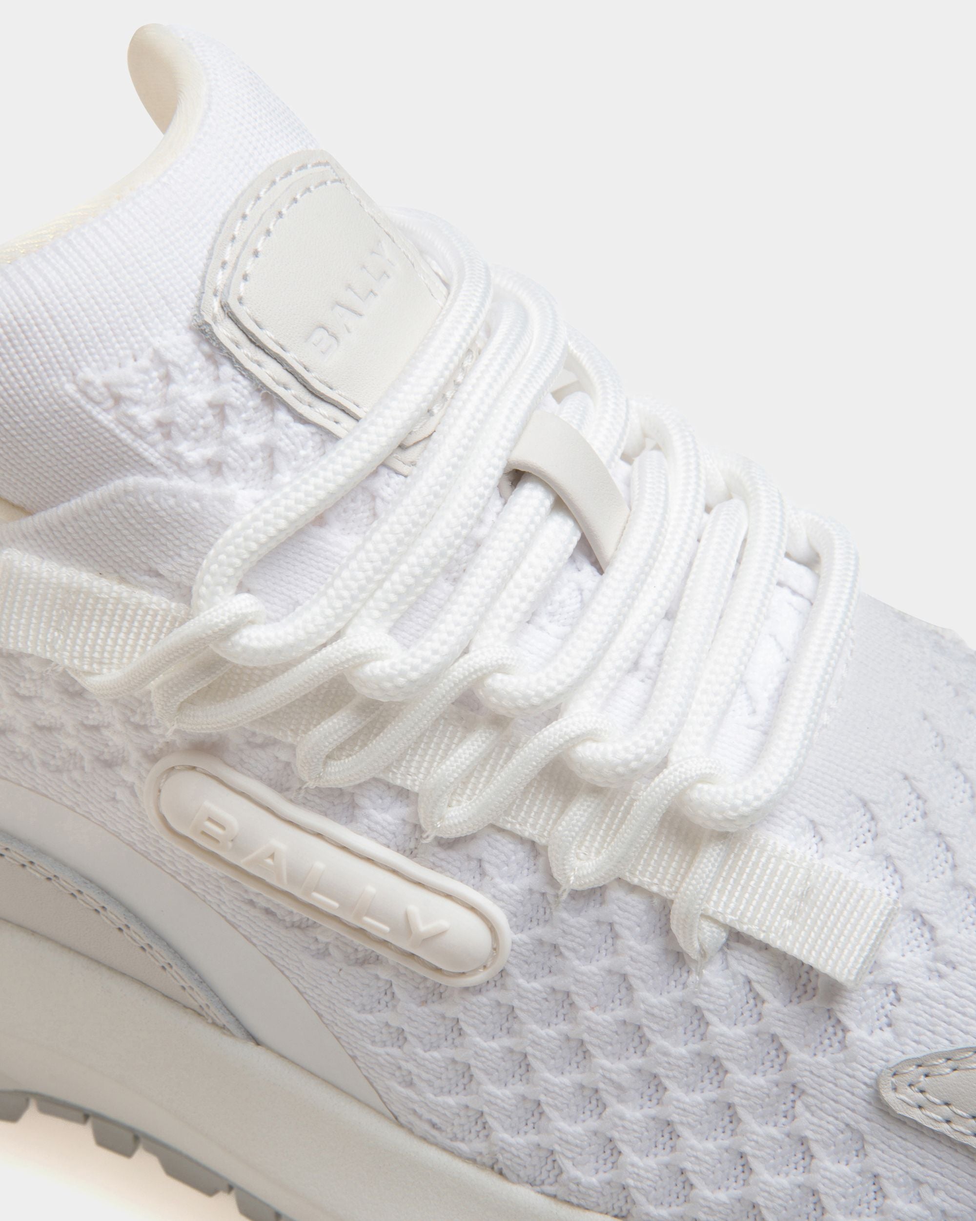 Outline Sneaker Aus Strickgewebe In Weiß - Damen - Bally - 05