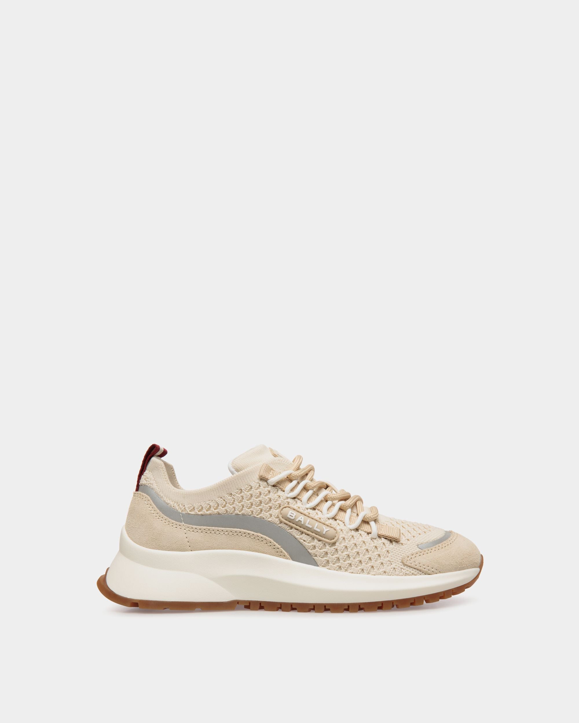 Outline Sneaker Aus Leder In Elfenbein Und Champagner - Damen - Bally - 01