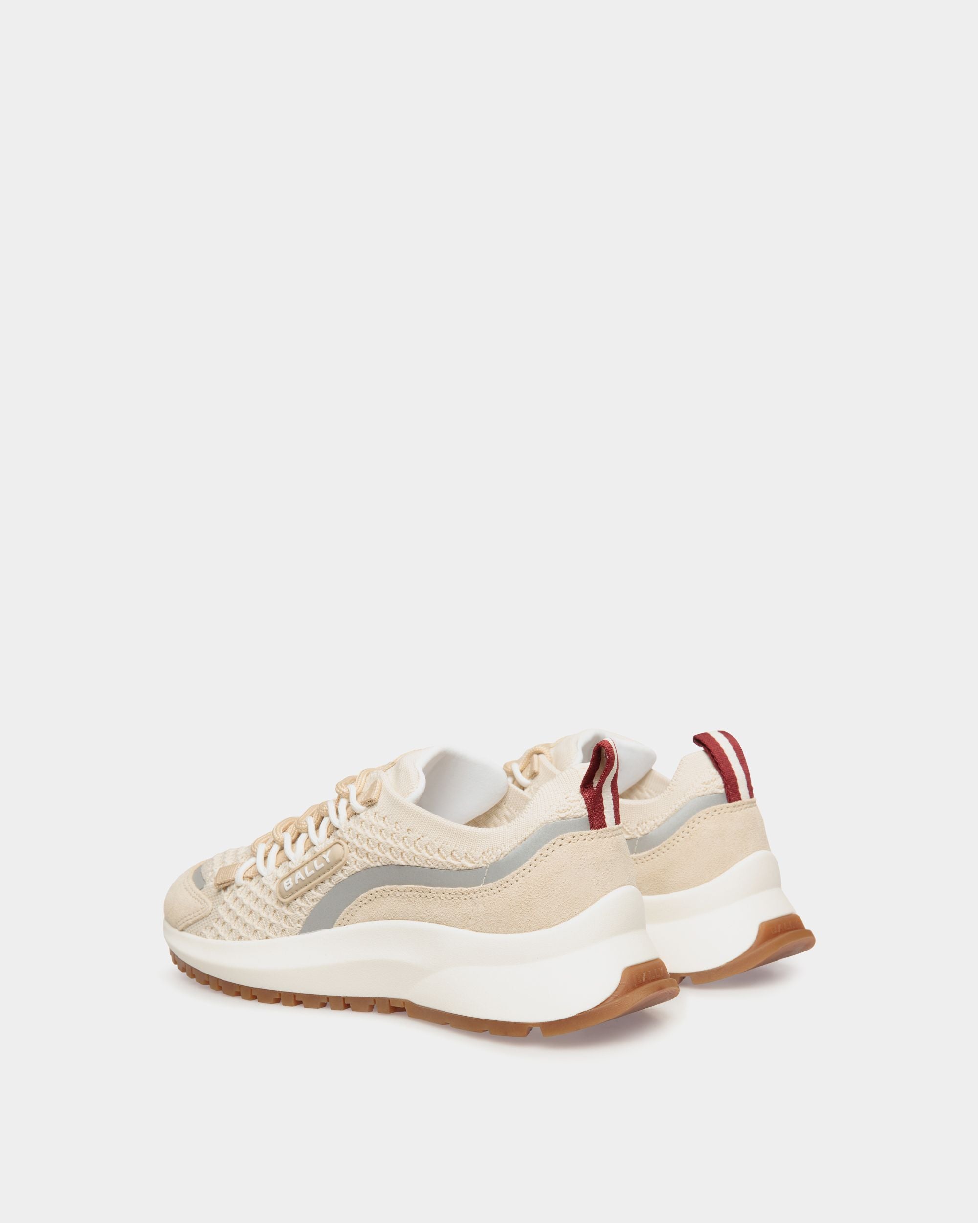 Outline Sneaker Aus Leder In Elfenbein Und Champagner - Damen - Bally - 04